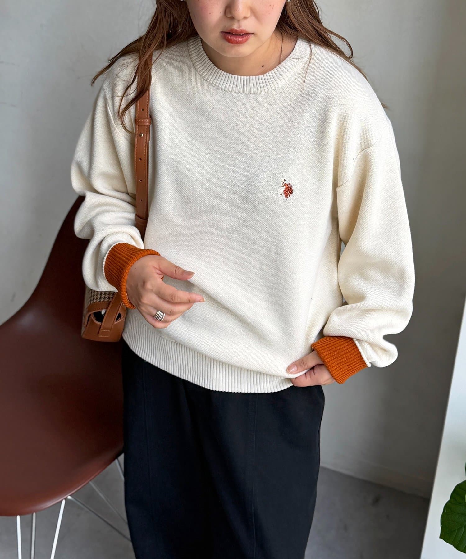 CPCM(シーピーシーエム) 【U.S. POLO ASSN.】スウェットライクニットプルオーバー