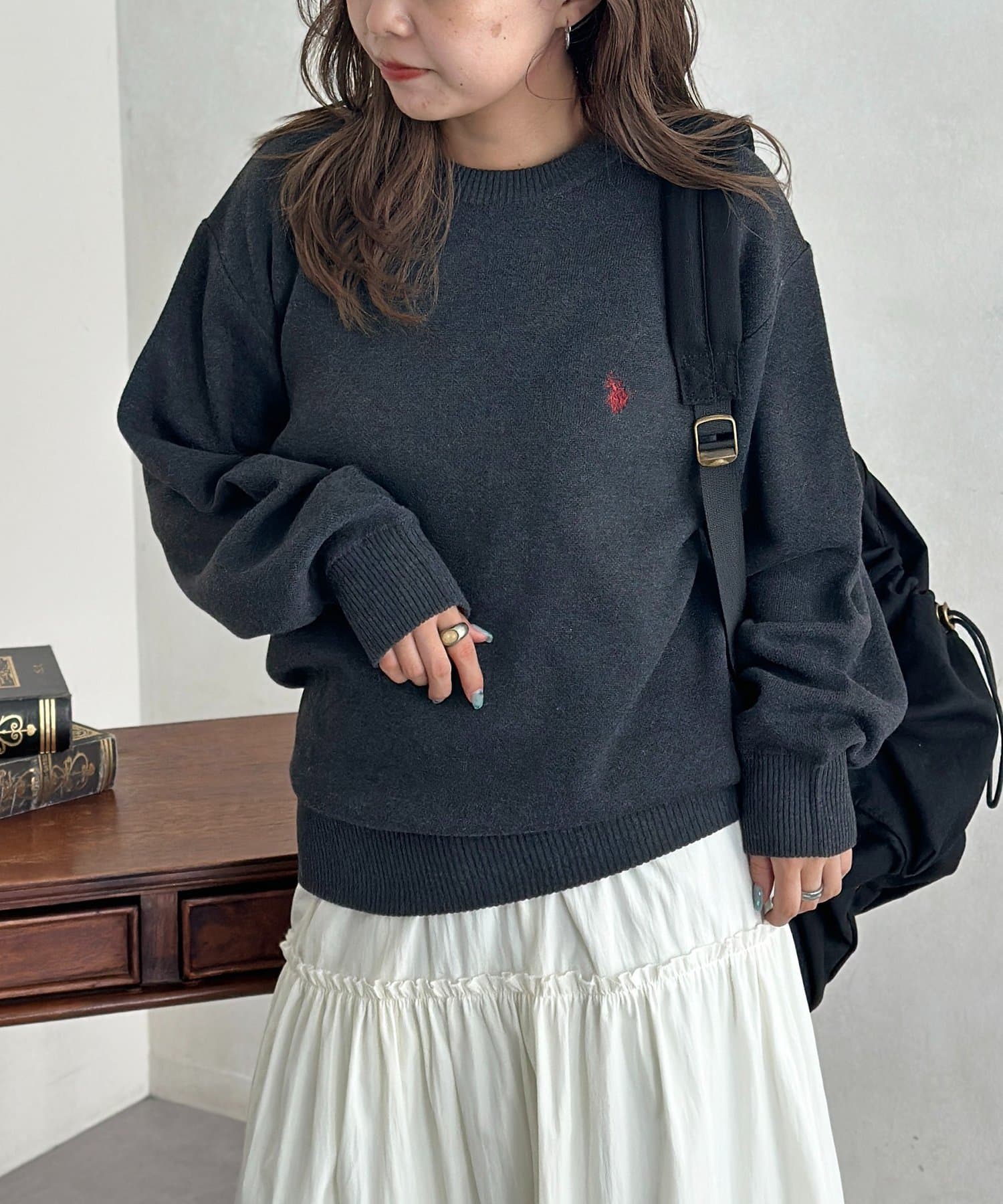 CPCM(シーピーシーエム) 【U.S. POLO ASSN.】スウェットライクニットプルオーバー