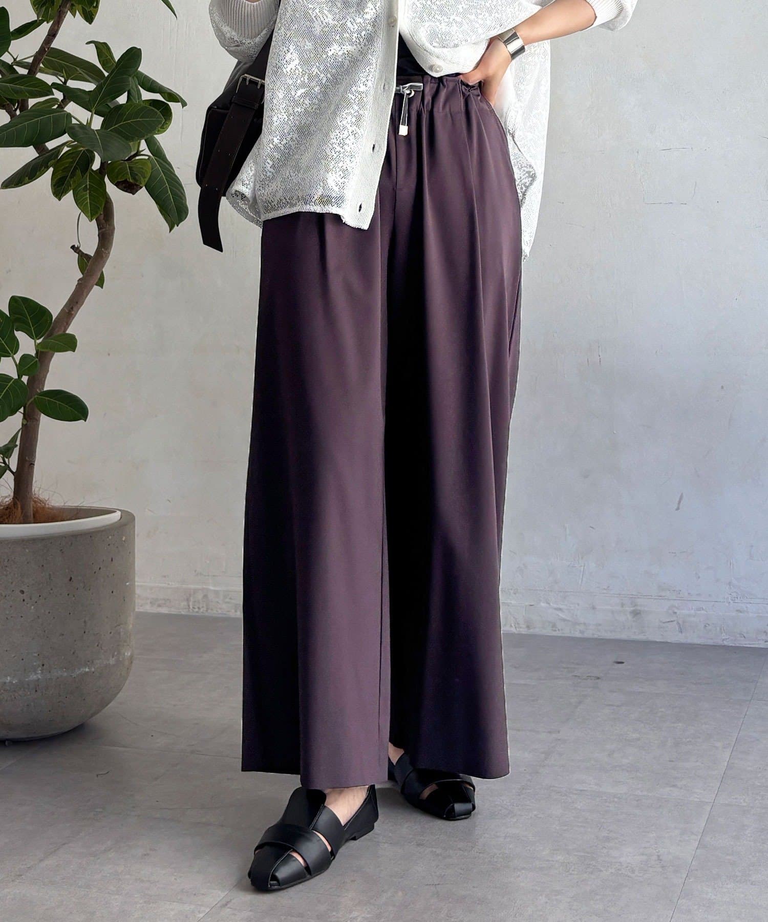 un dix cors(アンディコール) カットセミワイドパンツ