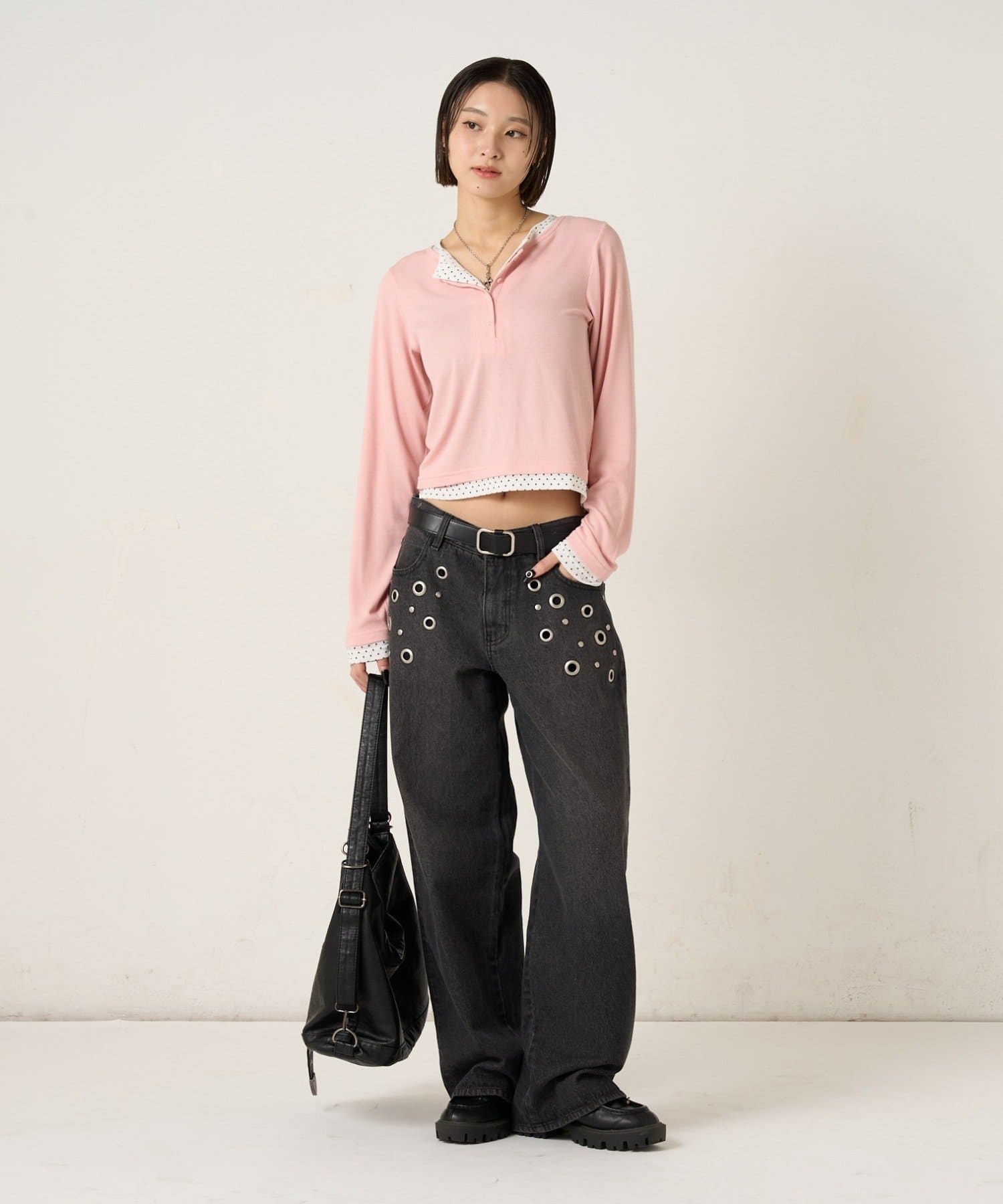 OUTLET(アウトレット) 【WHO'S WHO gallery】レイヤードヘンリートップス