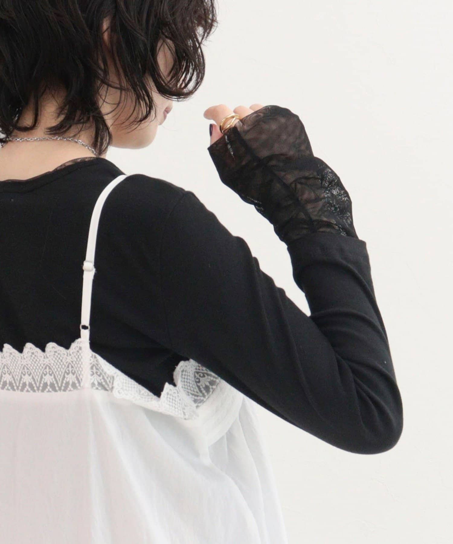 FREDY & GLOSTER(フレディ アンド グロスター) レイヤードスリーブロンTシャツ