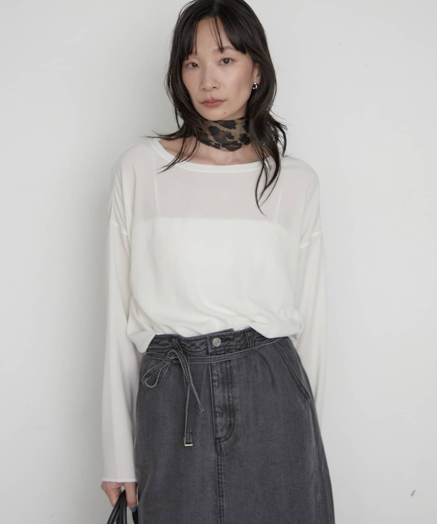 LOUNGEDRESS(ラウンジドレス) 《万能トップス》【JAPAN MADE】ストレッチジョーゼットプルオーバー