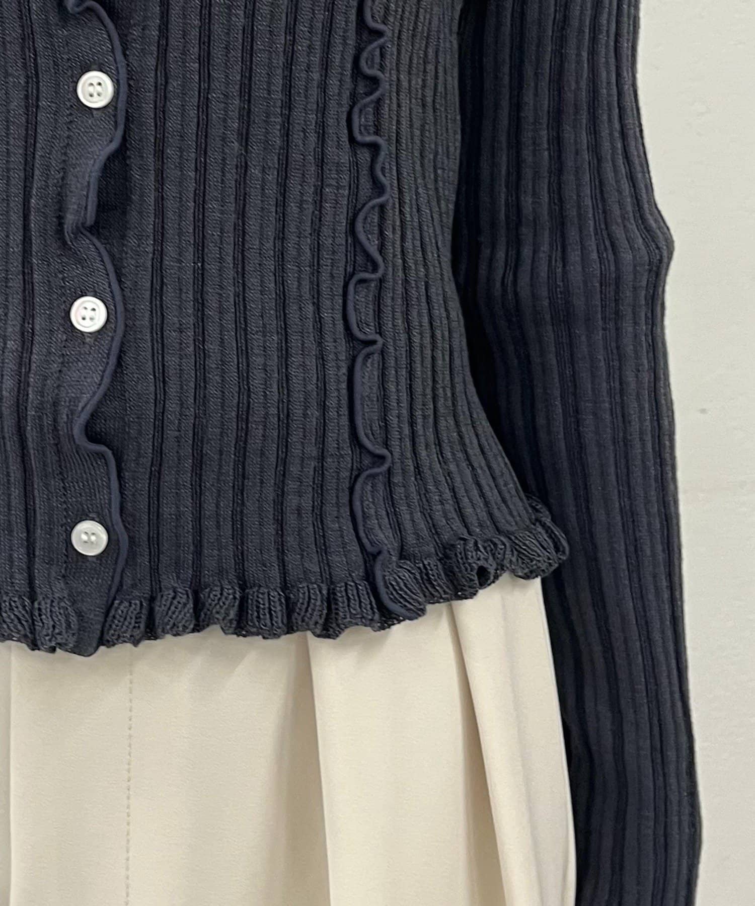 CAPRICIEUX LE'MAGE(カプリシュレマージュ) メローフリルリブニット