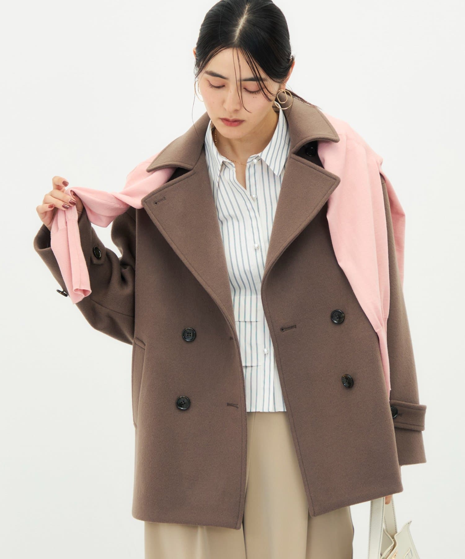 NOLLEY'S(ノーリーズ) 【一部WEB限カラー】ウールカシミヤダブルブレストコート