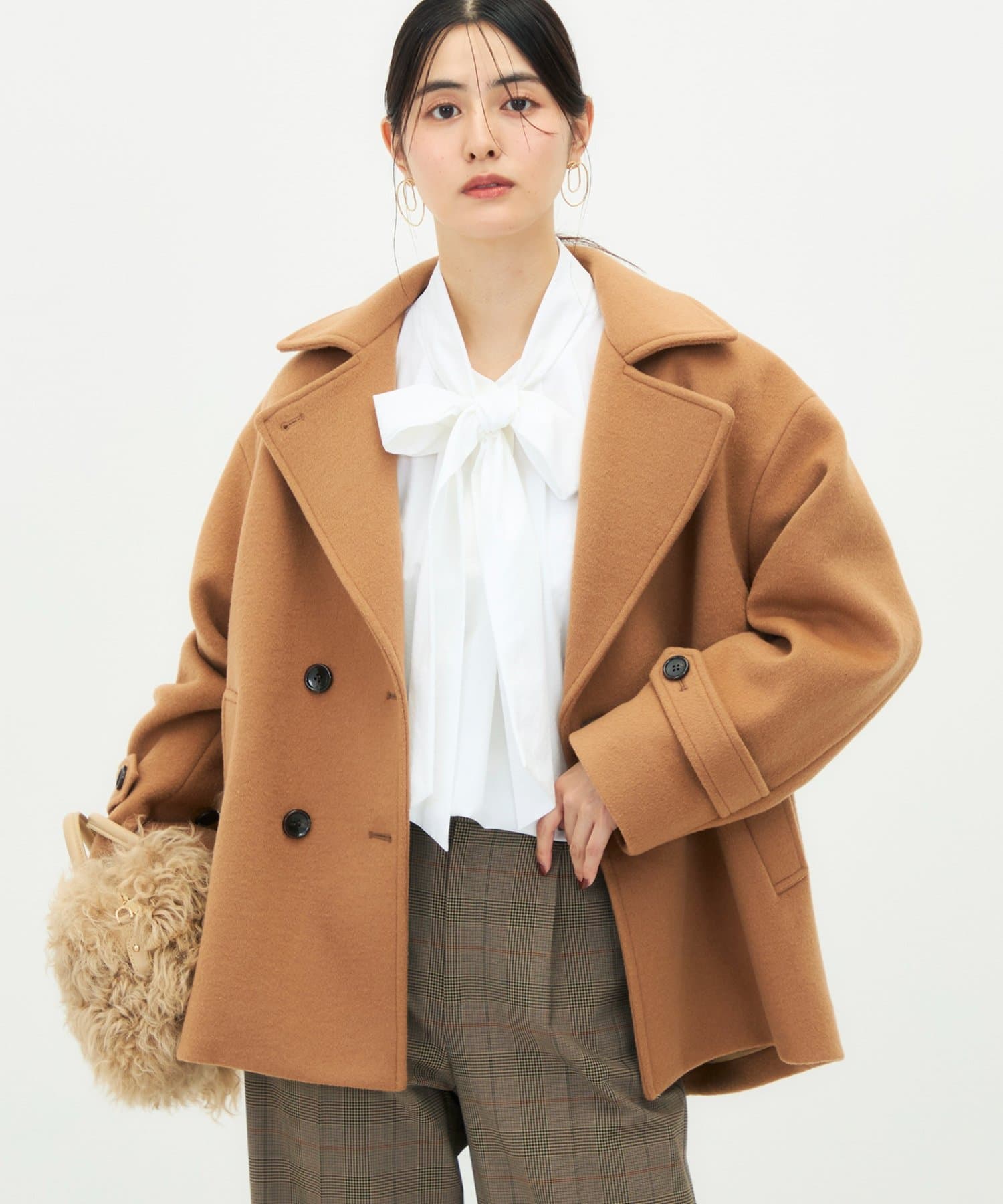 NOLLEY'S(ノーリーズ) 【一部WEB限カラー】ウールカシミヤダブルブレストコート