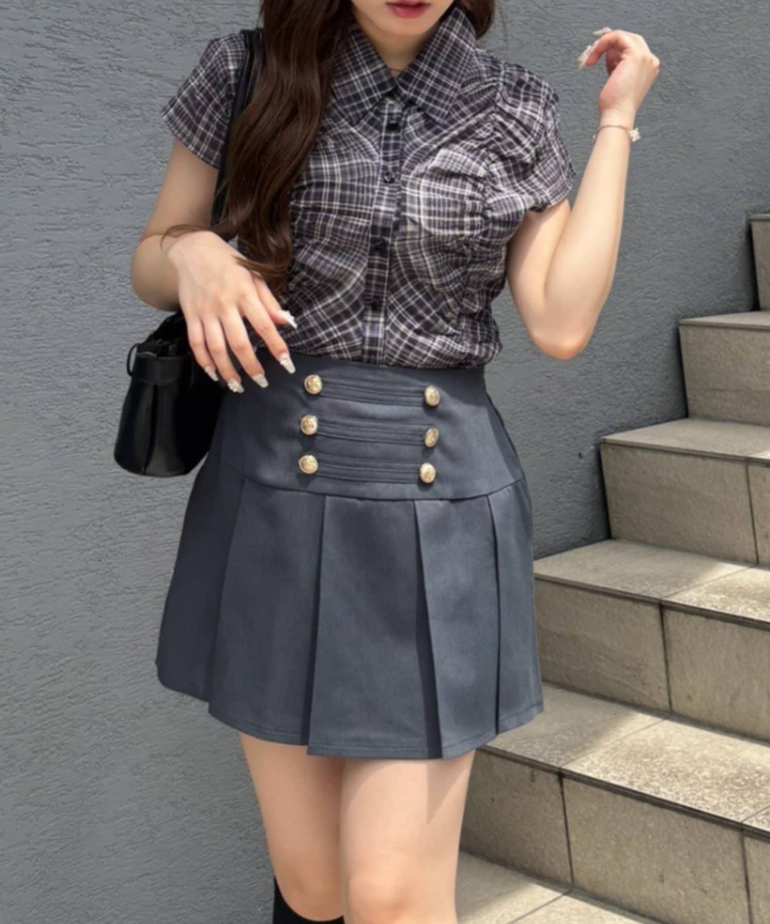 NICE CLAUP / OLIVE des OLIVE OUTLET(ナイスクラップ  / オリーブ デ オリーブ アウトレット) 【continuer】ナポレオン風ミニスカート