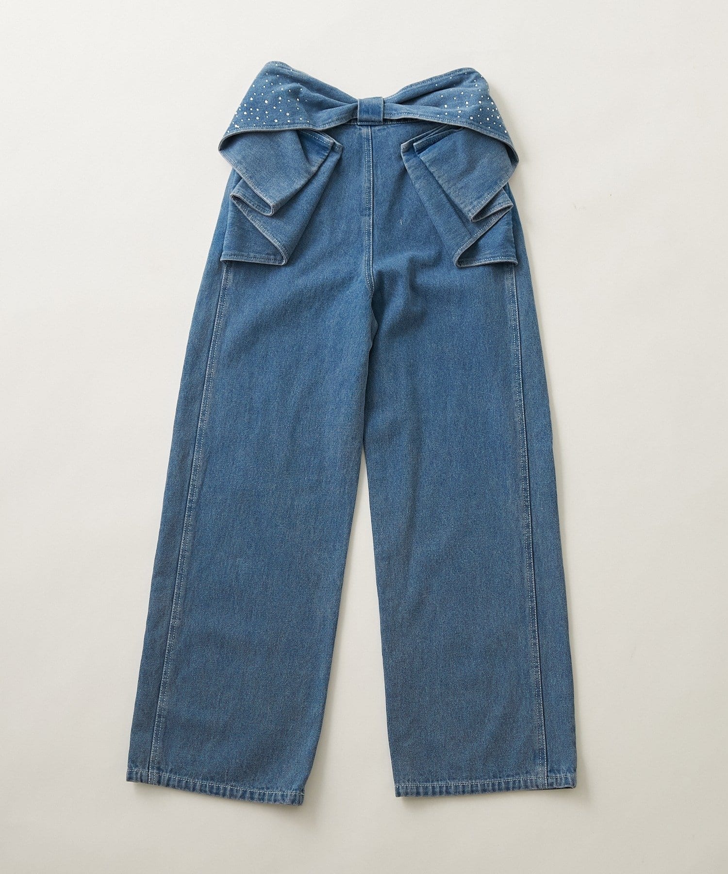 NICE CLAUP / OLIVE des OLIVE OUTLET(ナイスクラップ  / オリーブ デ オリーブ アウトレット) 【continuer】バックリボンストレートパンツ