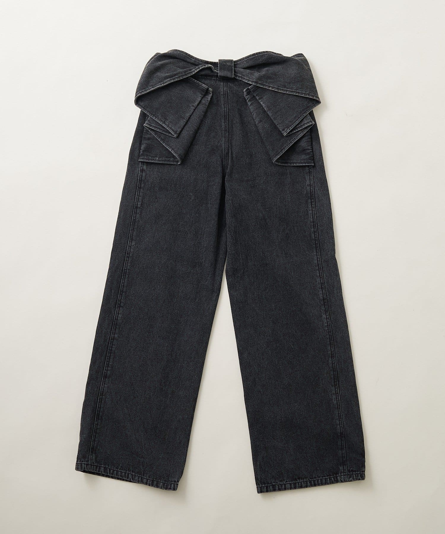 NICE CLAUP / OLIVE des OLIVE OUTLET(ナイスクラップ  / オリーブ デ オリーブ アウトレット) 【continuer】バックリボンストレートパンツ