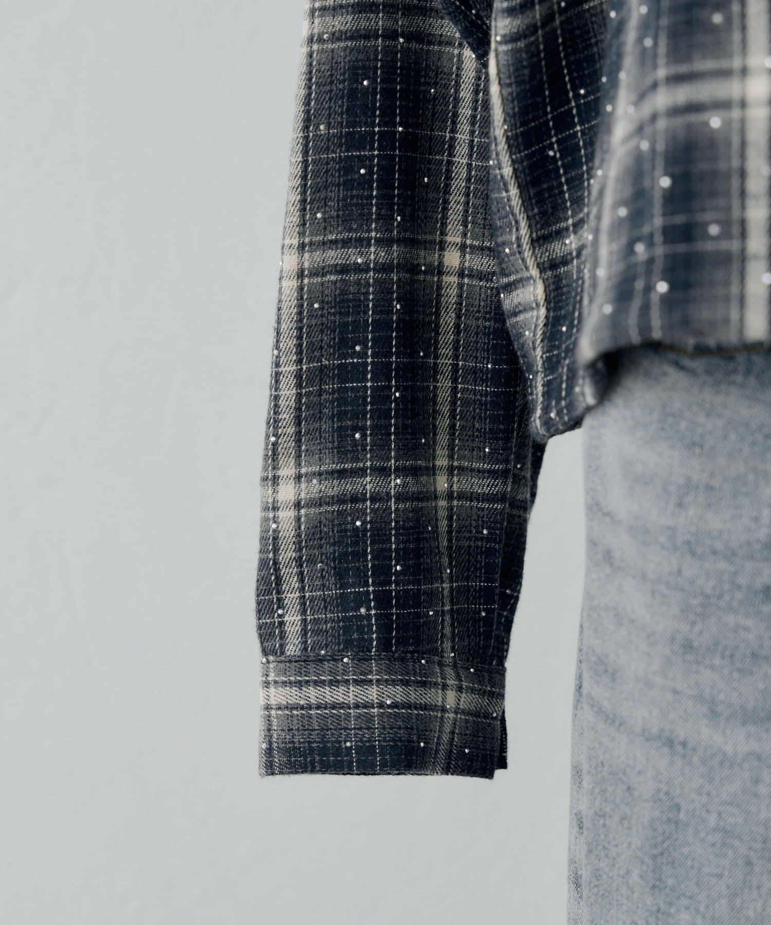 NICE CLAUP / OLIVE des OLIVE OUTLET(ナイスクラップ  / オリーブ デ オリーブ アウトレット) 【continuer】キラキラチェックシャツ