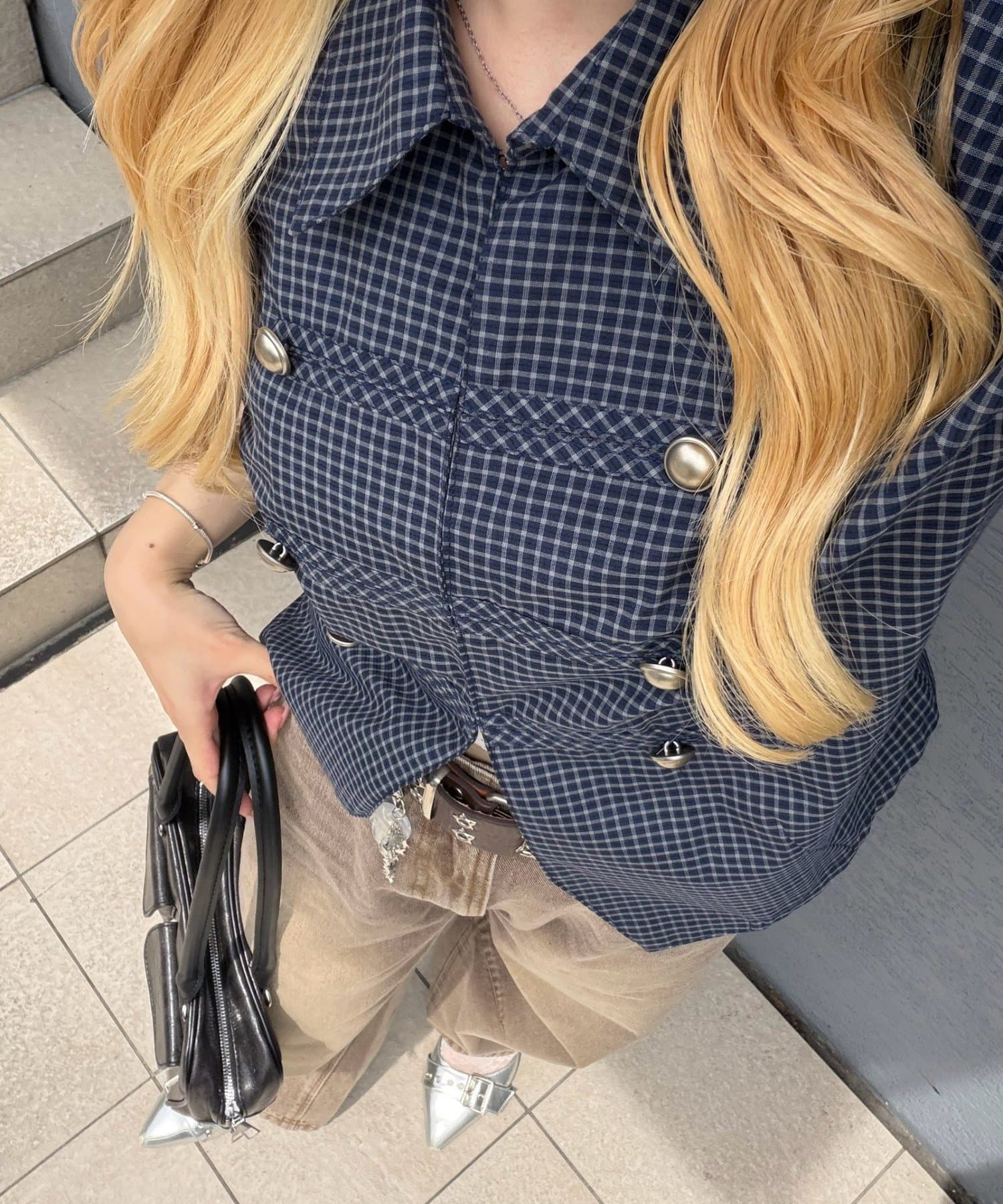 NICE CLAUP / OLIVE des OLIVE OUTLET(ナイスクラップ  / オリーブ デ オリーブ アウトレット) 【continuer】ナポレオン風パフブラウス