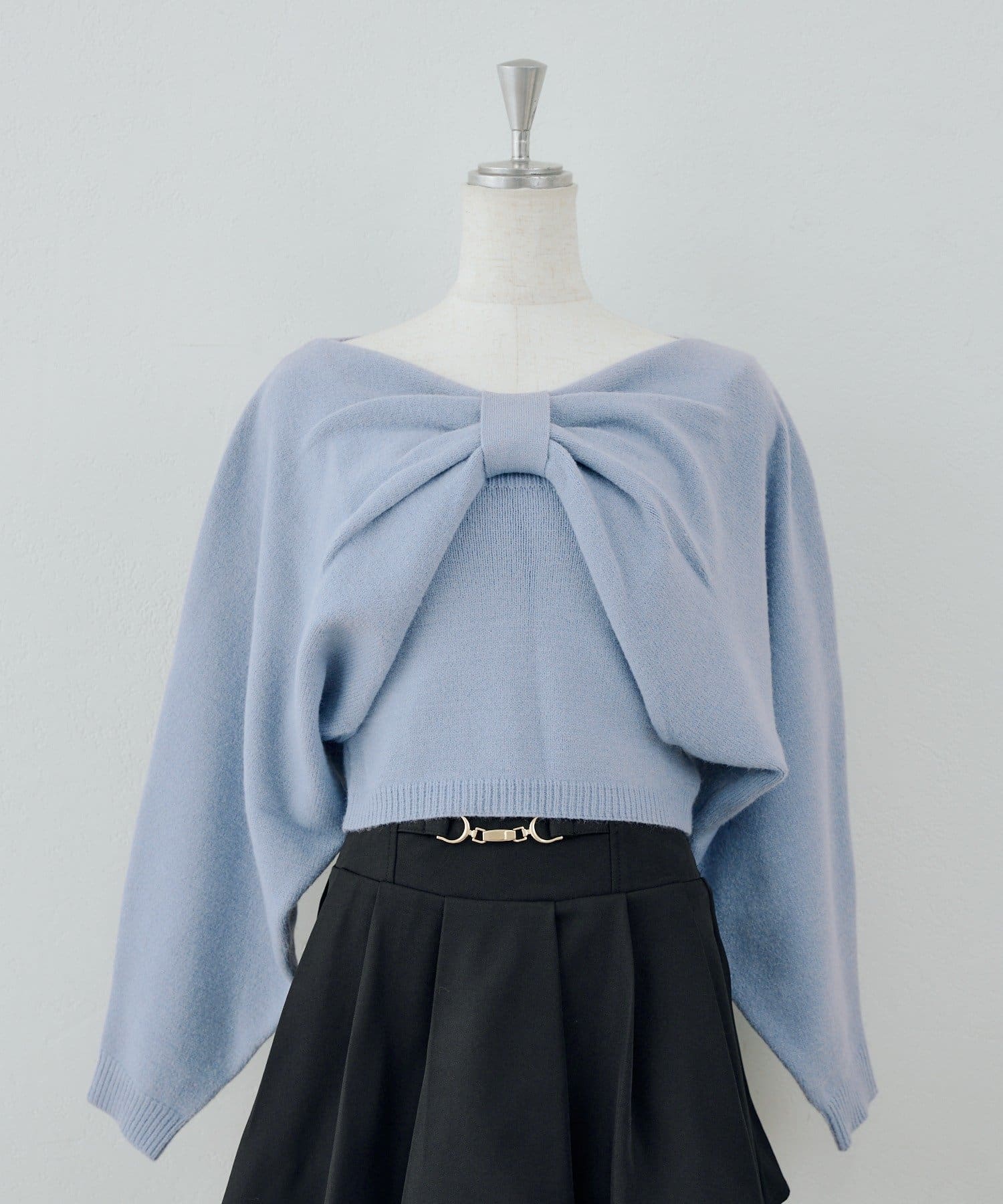 NICE CLAUP / OLIVE des OLIVE OUTLET(ナイスクラップ  / オリーブ デ オリーブ アウトレット) 【continuer】ビスチェセットリボンボレロニット