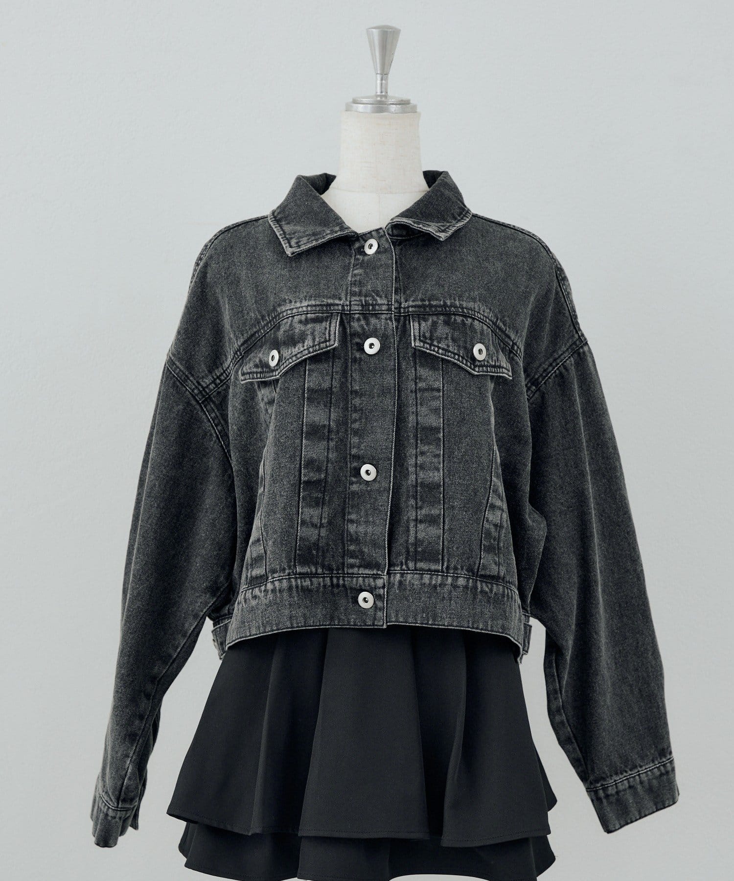 NICE CLAUP / OLIVE des OLIVE OUTLET(ナイスクラップ  / オリーブ デ オリーブ アウトレット) 【continuer】後ろビッグリボンデニムジャケット