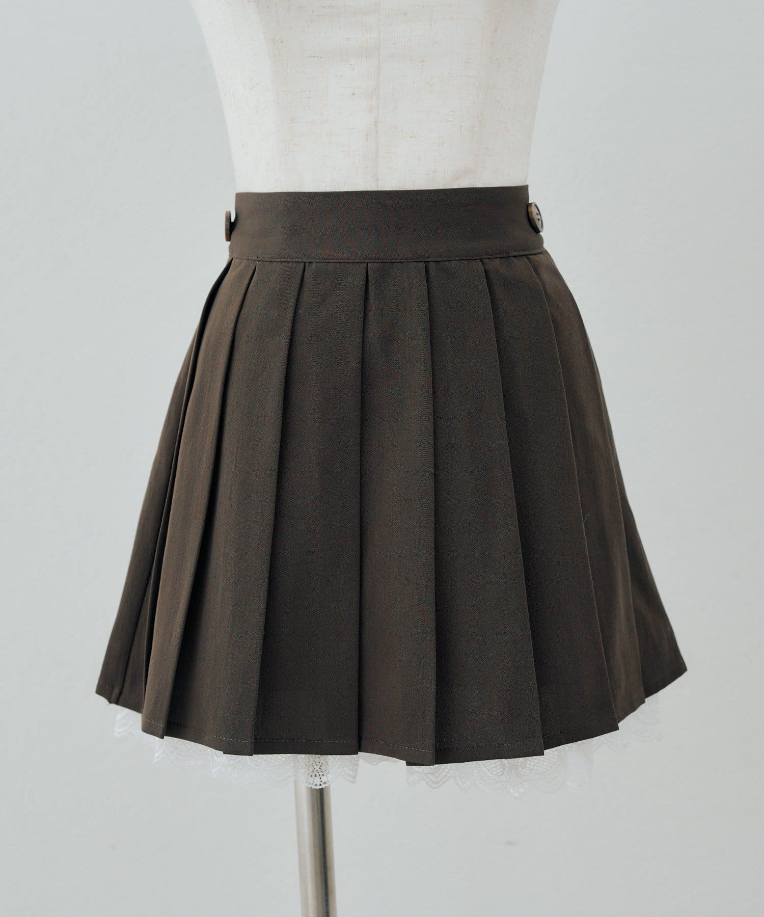 NICE CLAUP / OLIVE des OLIVE OUTLET(ナイスクラップ  / オリーブ デ オリーブ アウトレット) 【ANOTHER BRANCH】【セットアップ対応可】裾レースプリーツスカート