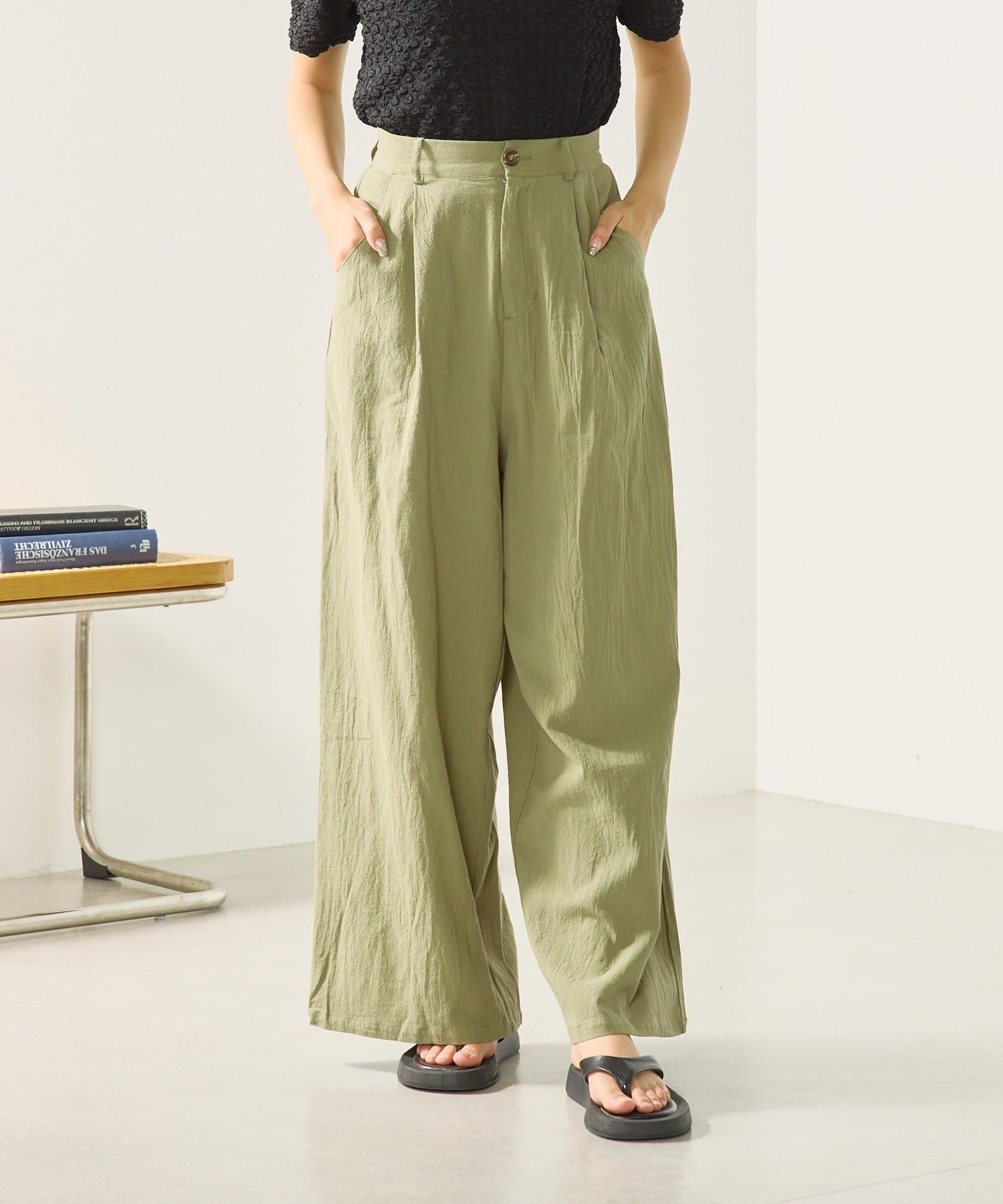 NICE CLAUP / OLIVE des OLIVE OUTLET(ナイスクラップ  / オリーブ デ オリーブ アウトレット) 【continuer】 ワイドパンツ