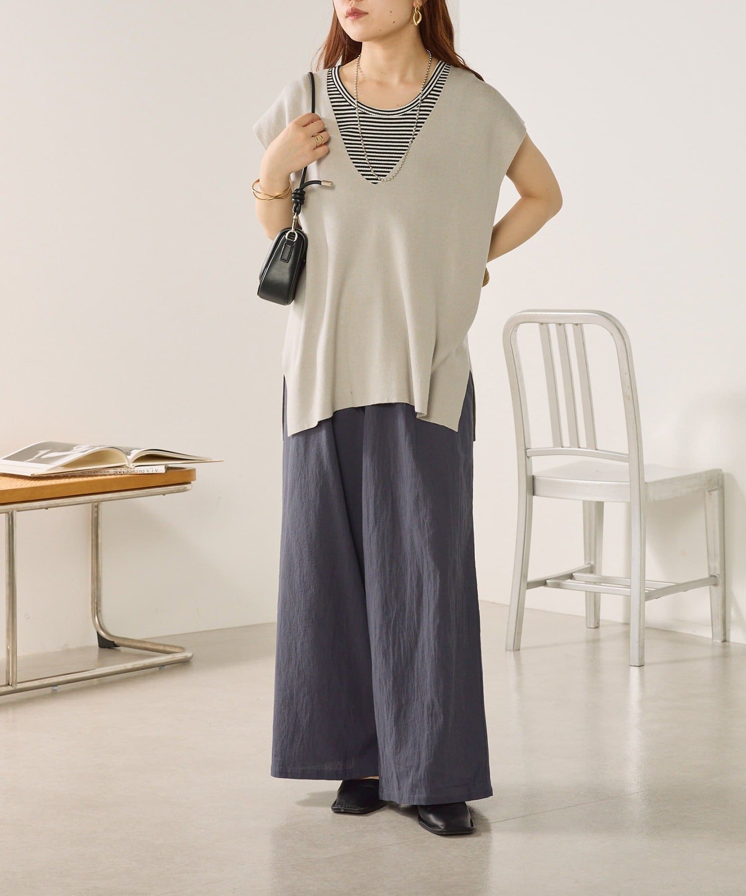 NICE CLAUP / OLIVE des OLIVE OUTLET(ナイスクラップ  / オリーブ デ オリーブ アウトレット) 【continuer】 ワイドパンツ