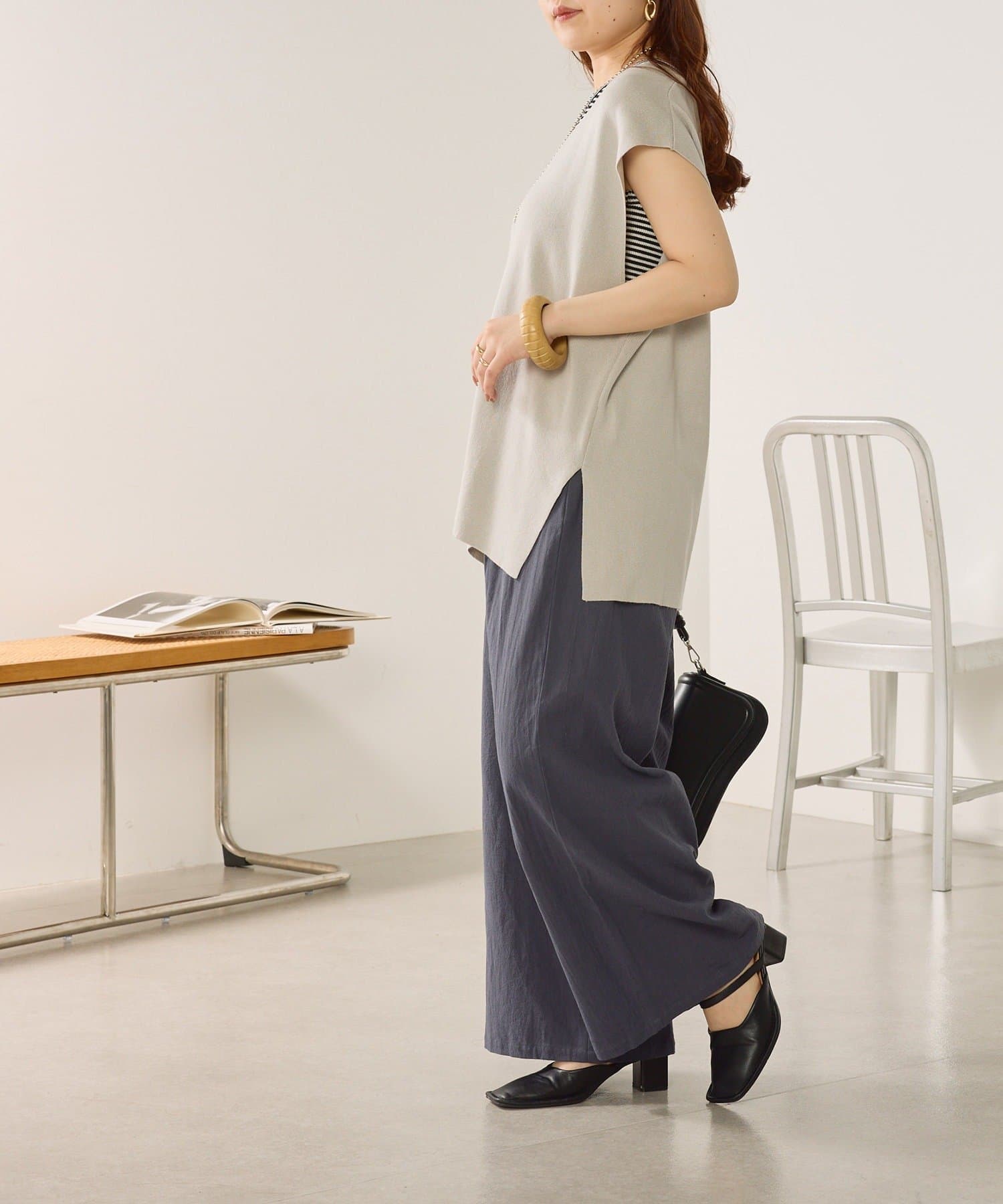 NICE CLAUP / OLIVE des OLIVE OUTLET(ナイスクラップ  / オリーブ デ オリーブ アウトレット) 【continuer】 ワイドパンツ