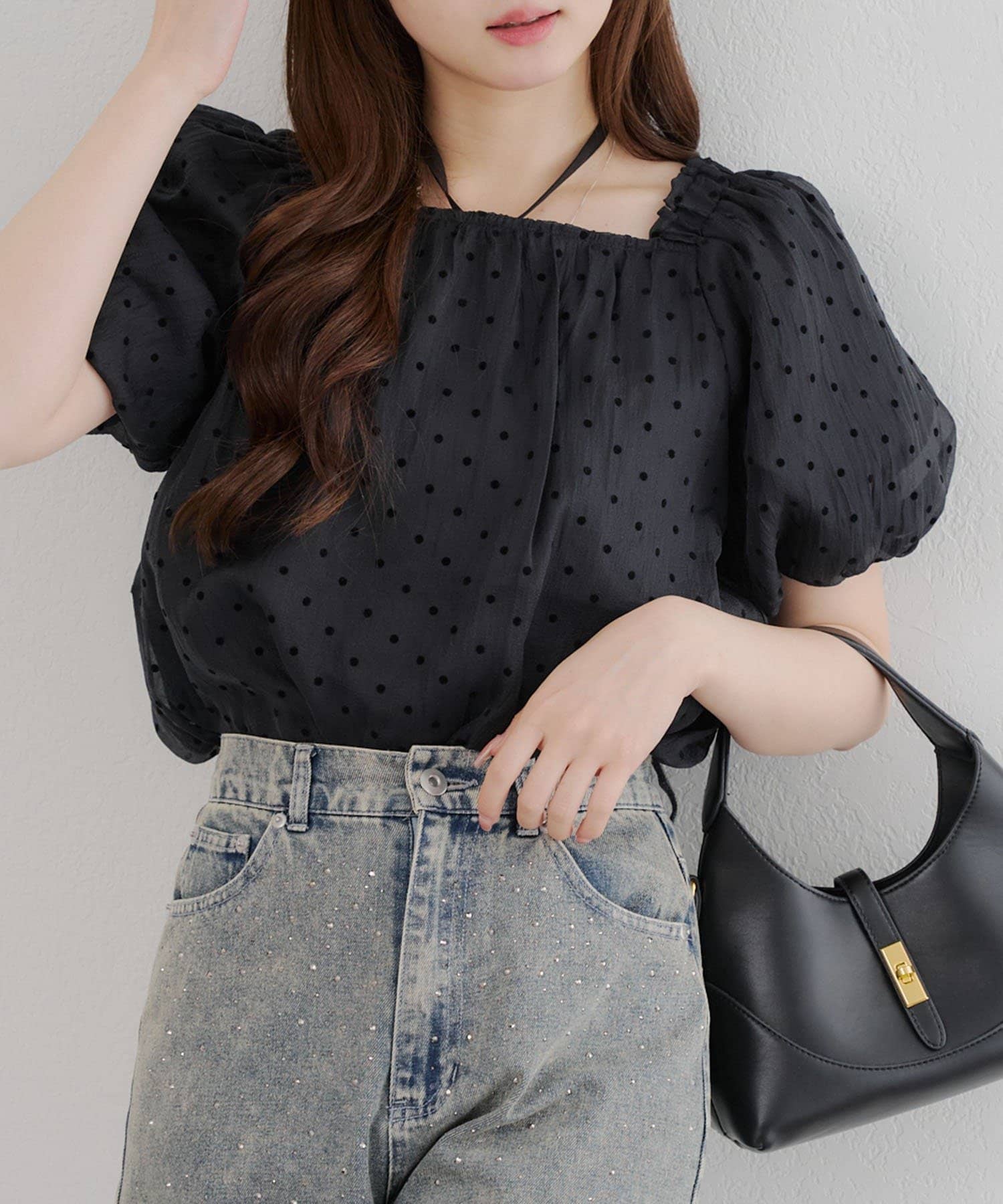 NICE CLAUP / OLIVE des OLIVE OUTLET(ナイスクラップ  / オリーブ デ オリーブ アウトレット) 【RMAF】３wayバルーン袖ブラウス