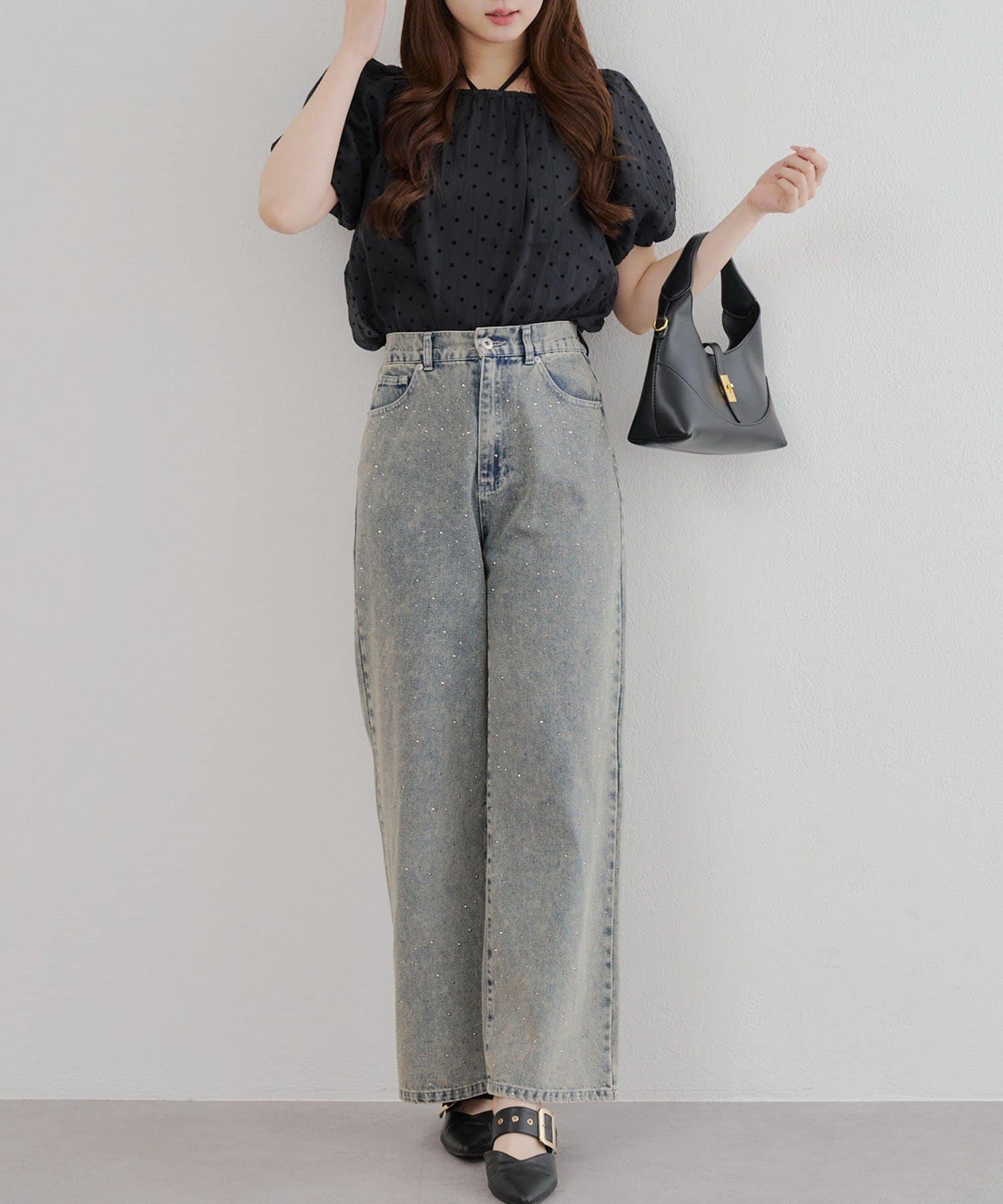 NICE CLAUP / OLIVE des OLIVE OUTLET(ナイスクラップ  / オリーブ デ オリーブ アウトレット) 【RMAF】３wayバルーン袖ブラウス