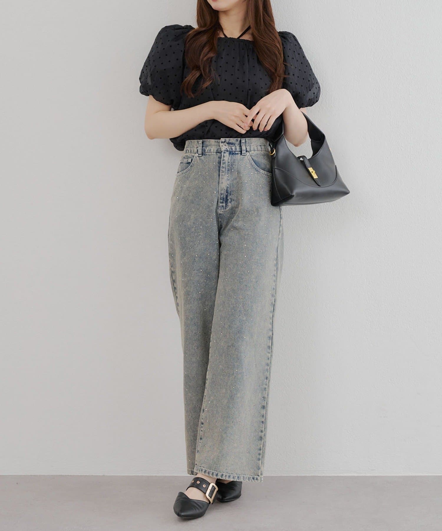 NICE CLAUP / OLIVE des OLIVE OUTLET(ナイスクラップ  / オリーブ デ オリーブ アウトレット) 【RMAF】３wayバルーン袖ブラウス