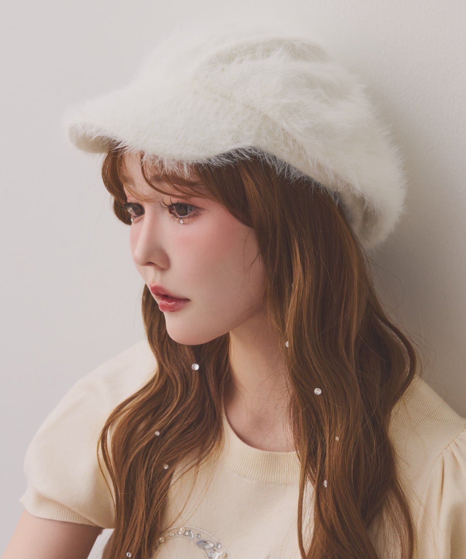 NICE CLAUP / OLIVE des OLIVE OUTLET(ナイスクラップ  / オリーブ デ オリーブ アウトレット) 【one after another】シャギーキャスケット