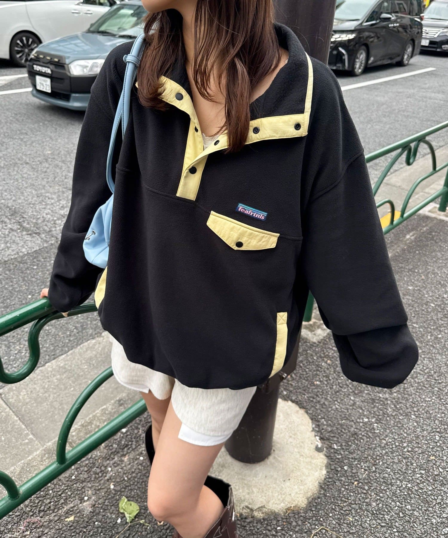 CIAOPANIC(チャオパニック) スナップボタンフリースプルオーバー