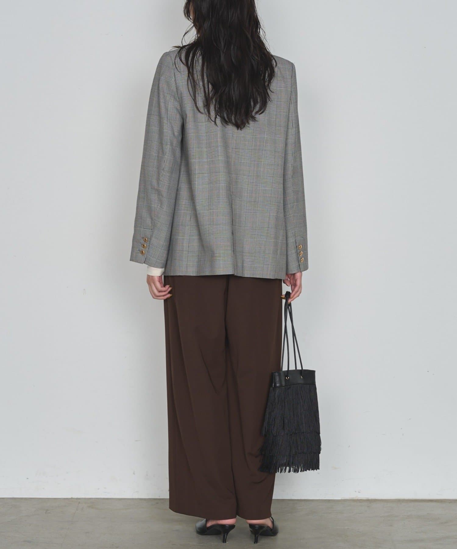 LOUNGEDRESS(ラウンジドレス) 《新色ブラウン10/15予約スタート！/春夏人気アイテムがアップデート！》【JAPAN MADE】ジャージー2タックワイドパンツ