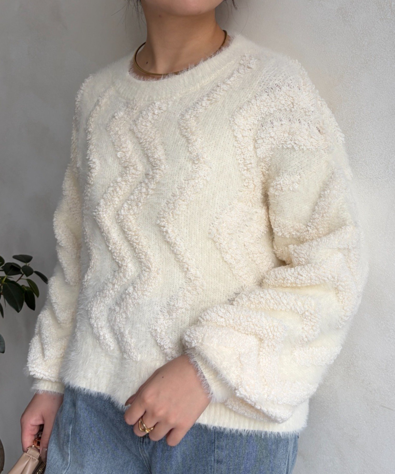 Jena　espace merveilleux(ジェナ　エスパスメルヴェイユ) フェザーループニット