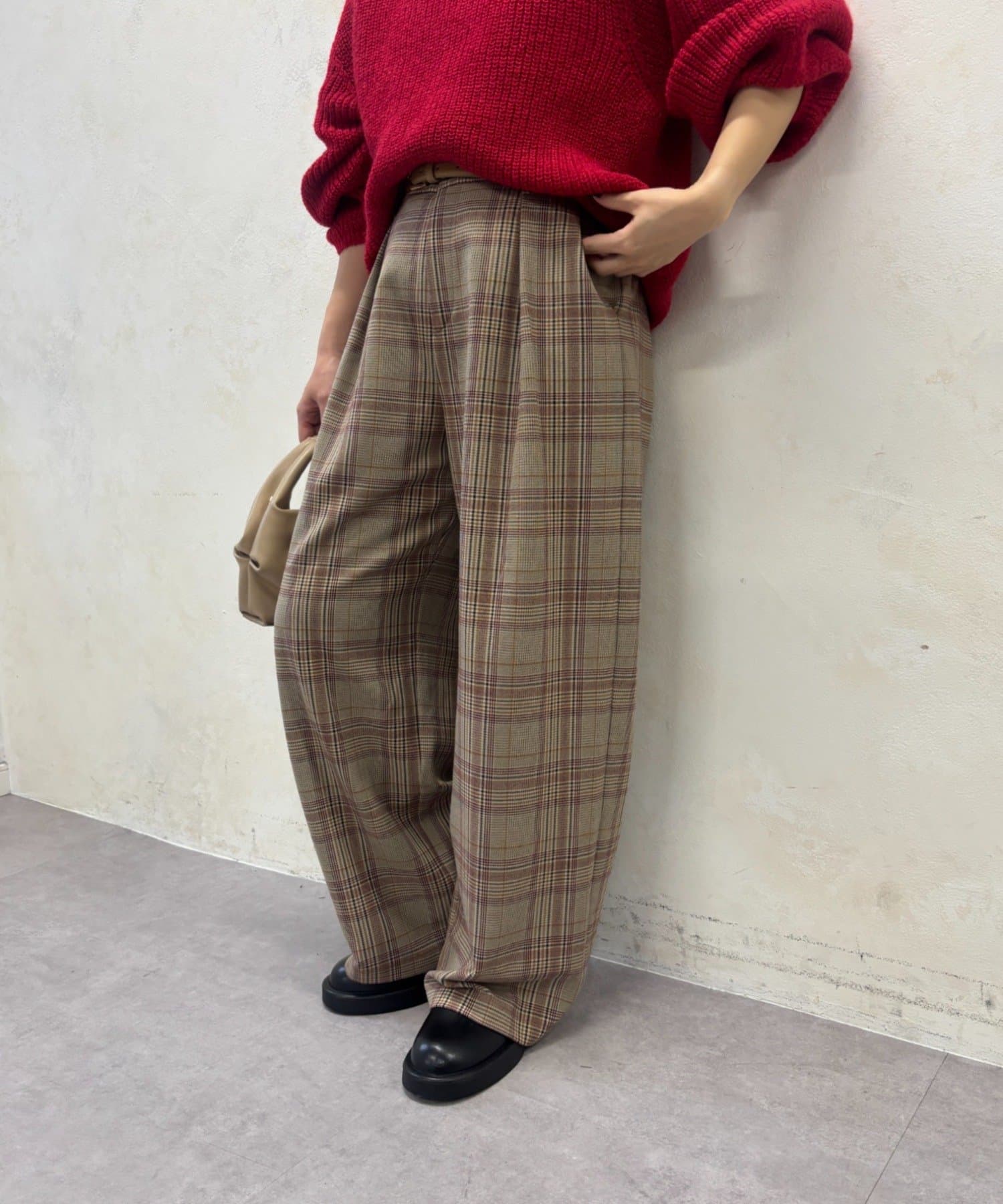 Jena　espace merveilleux(ジェナ　エスパスメルヴェイユ) グレンチェックパンツ