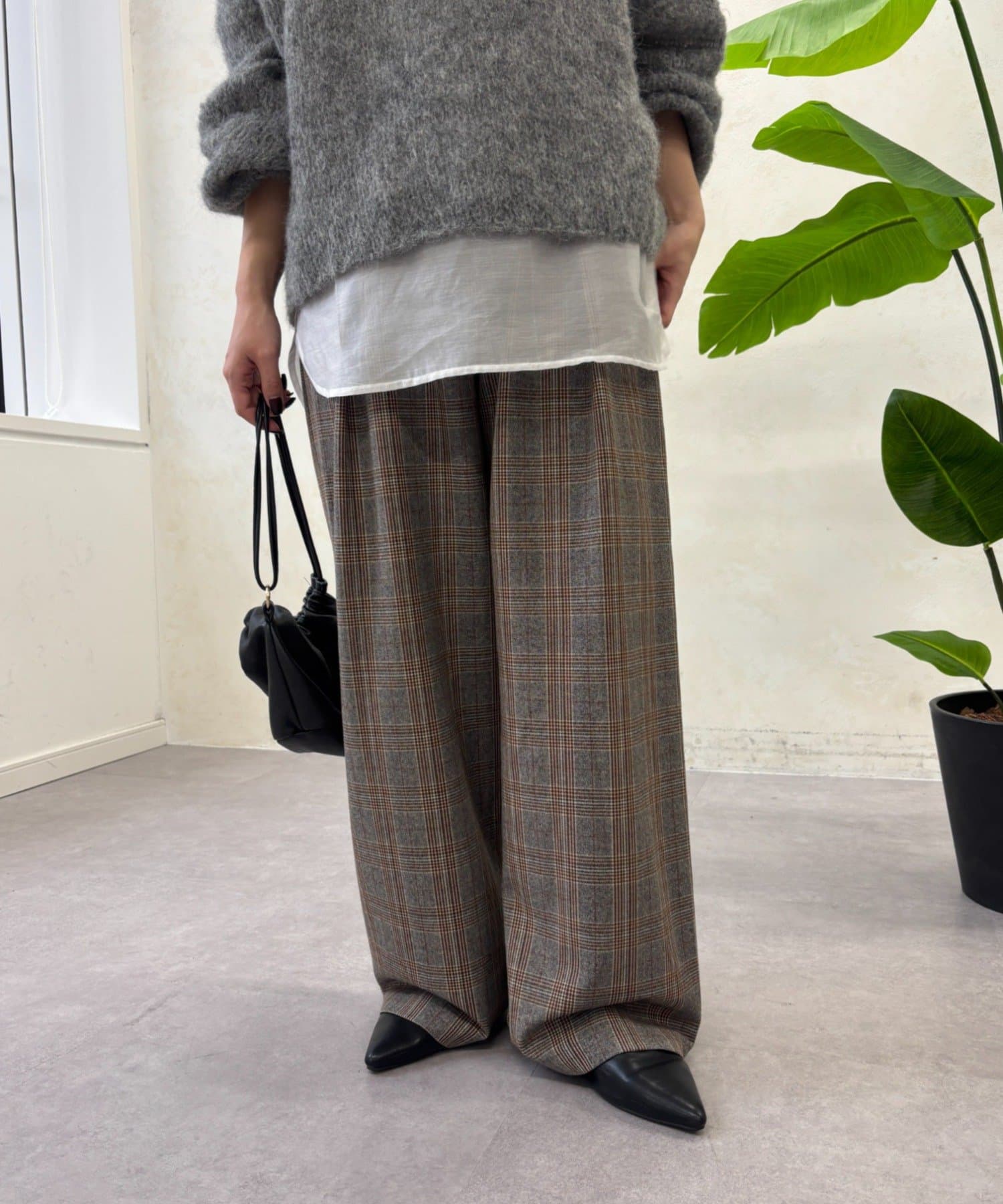 Jena　espace merveilleux(ジェナ　エスパスメルヴェイユ) グレンチェックパンツ