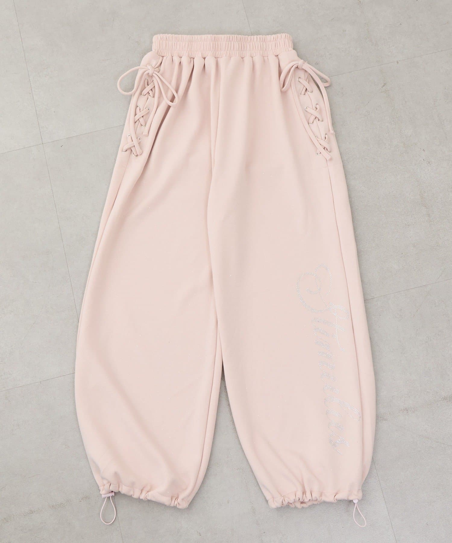 NICE CLAUP / OLIVE des OLIVE OUTLET(ナイスクラップ  / オリーブ デ オリーブ アウトレット) 【continuer】レースアップキラロゴスウェットパンツ