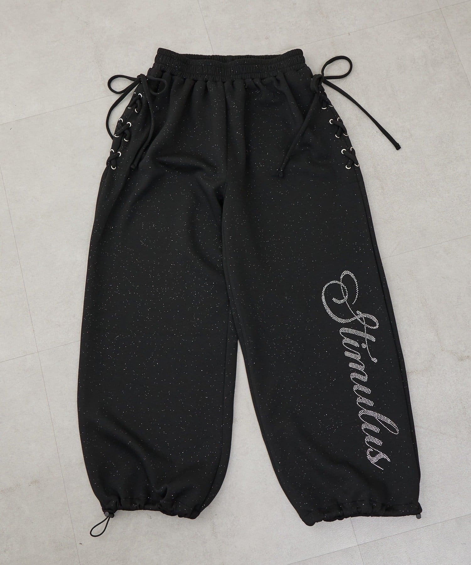 NICE CLAUP / OLIVE des OLIVE OUTLET(ナイスクラップ  / オリーブ デ オリーブ アウトレット) 【continuer】レースアップキラロゴスウェットパンツ