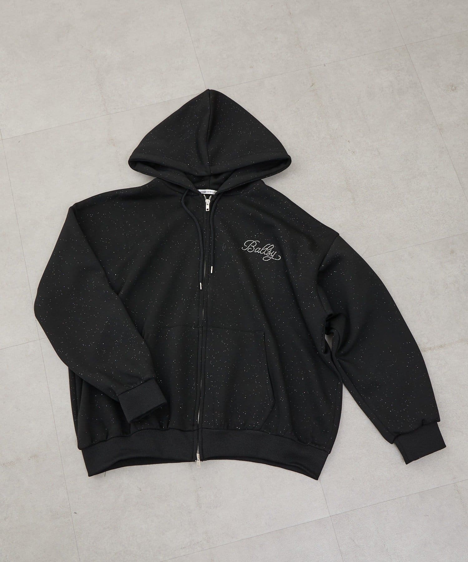 NICE CLAUP / OLIVE des OLIVE OUTLET(ナイスクラップ  / オリーブ デ オリーブ アウトレット) 【continuer】キラキラロゴBIGパーカー