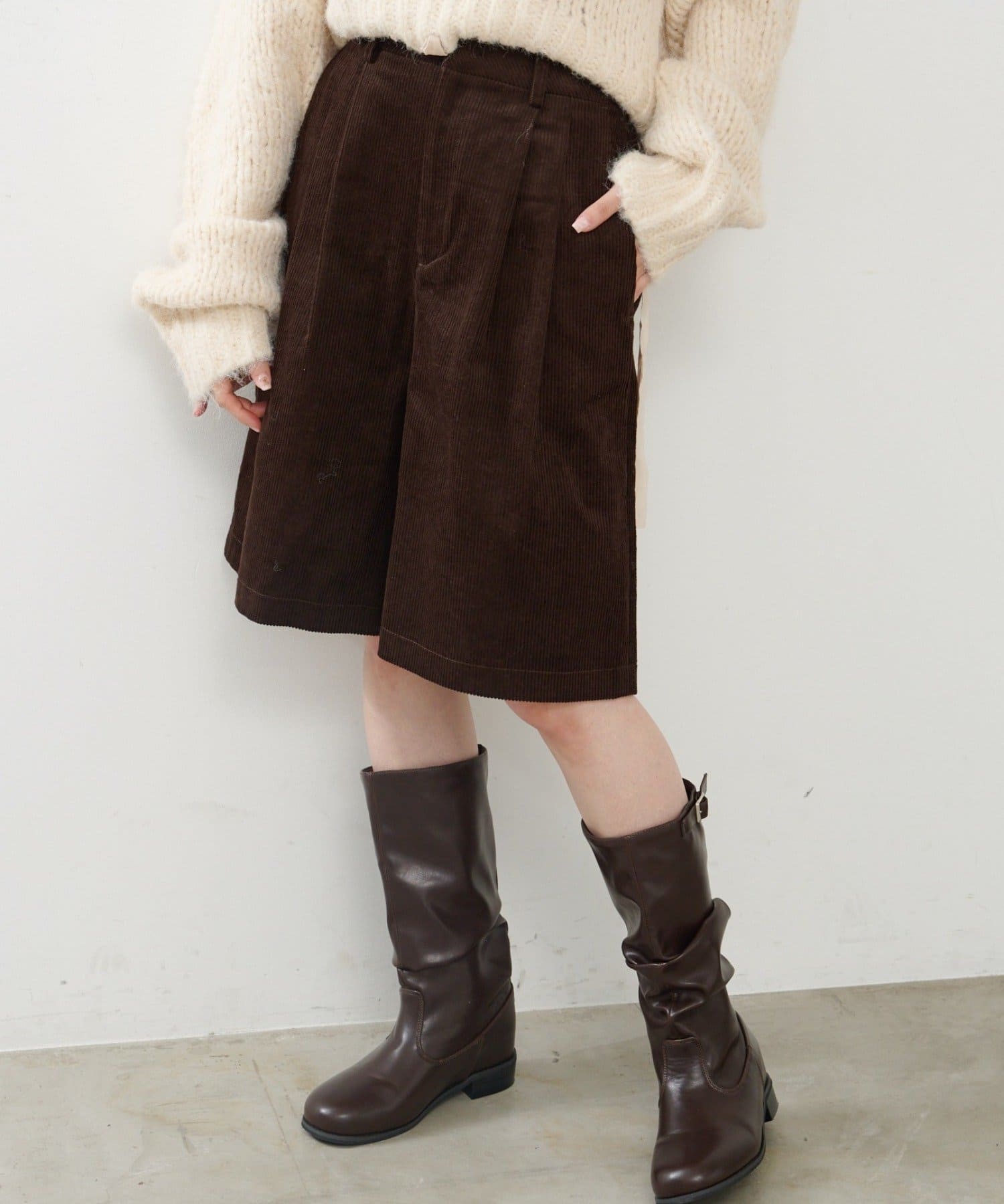 OUTLET(アウトレット) 【Kastane】コーデュロイハーフパンツ