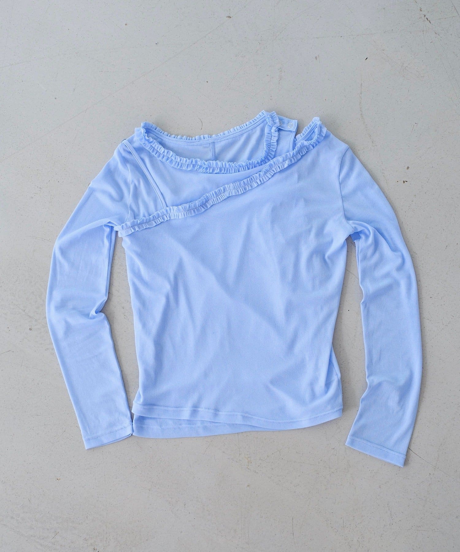 OUTLET(アウトレット) 【Kastane】アシメレイヤードシアーロンTee