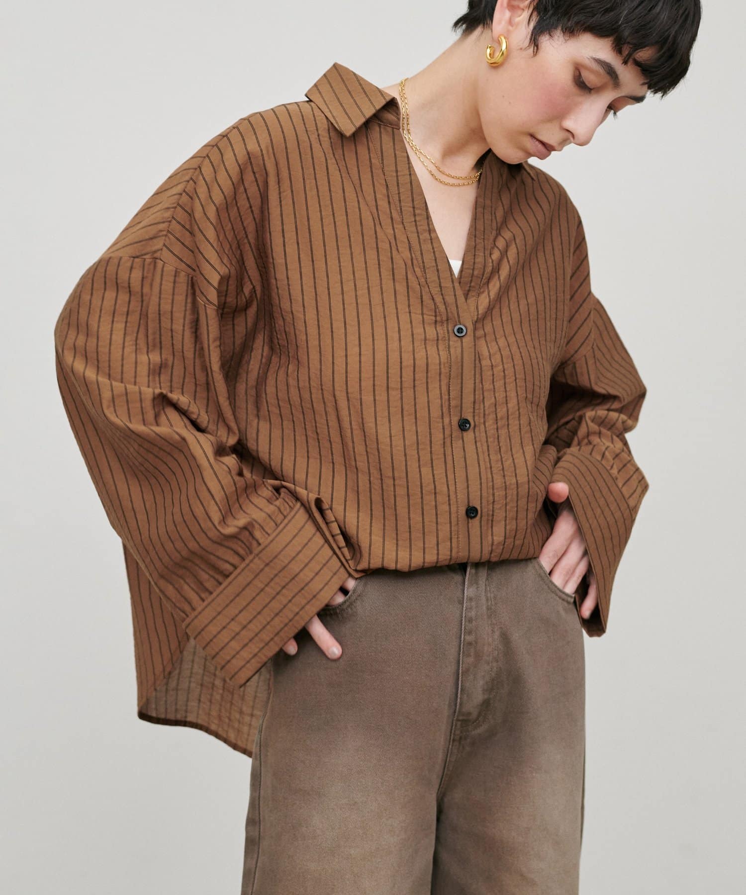 LARUTA(ラルータ) シアースキッパーマルチWAYシャツ