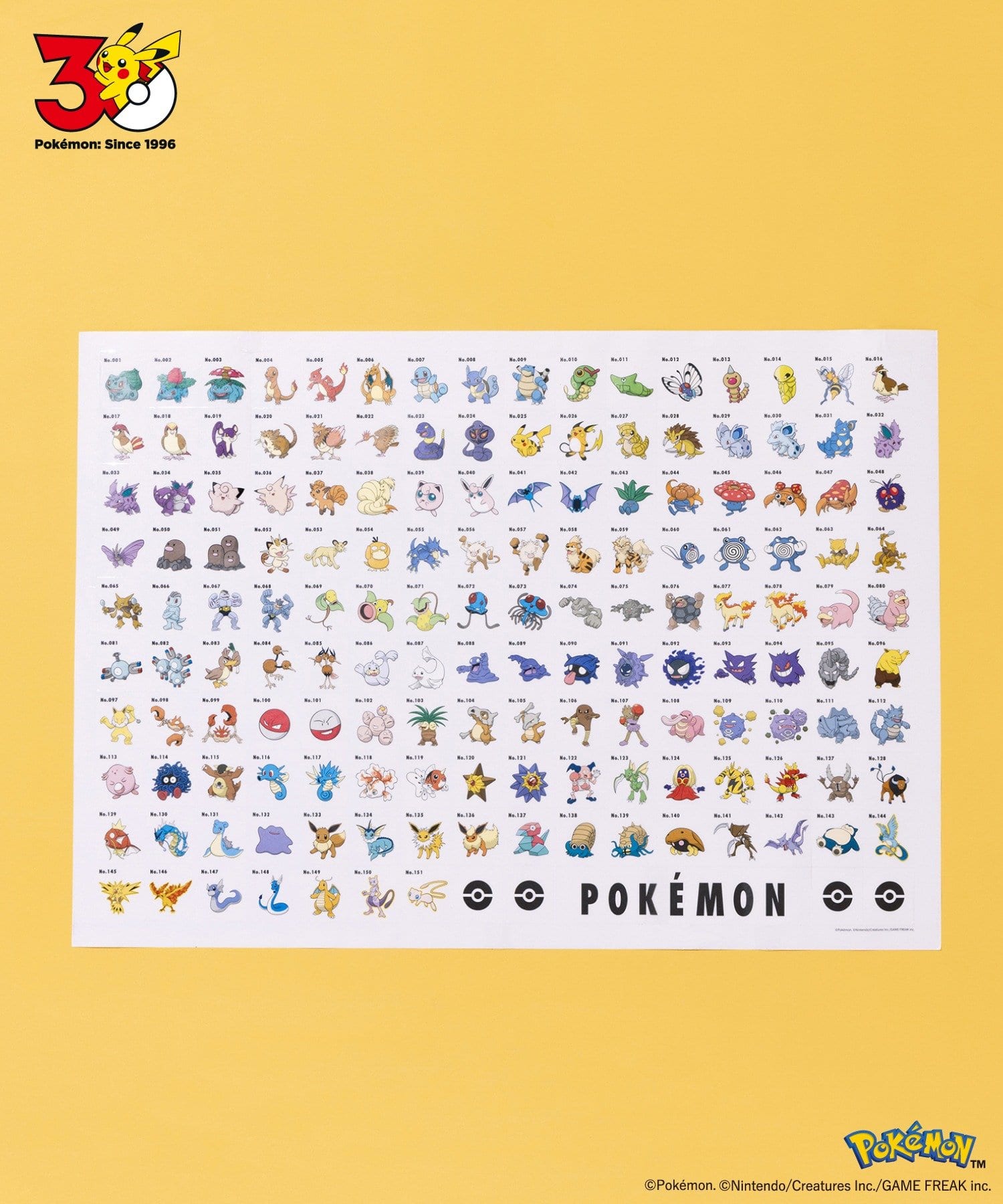3COINS(スリーコインズ) ウォールステッカー／ポケモン30周年