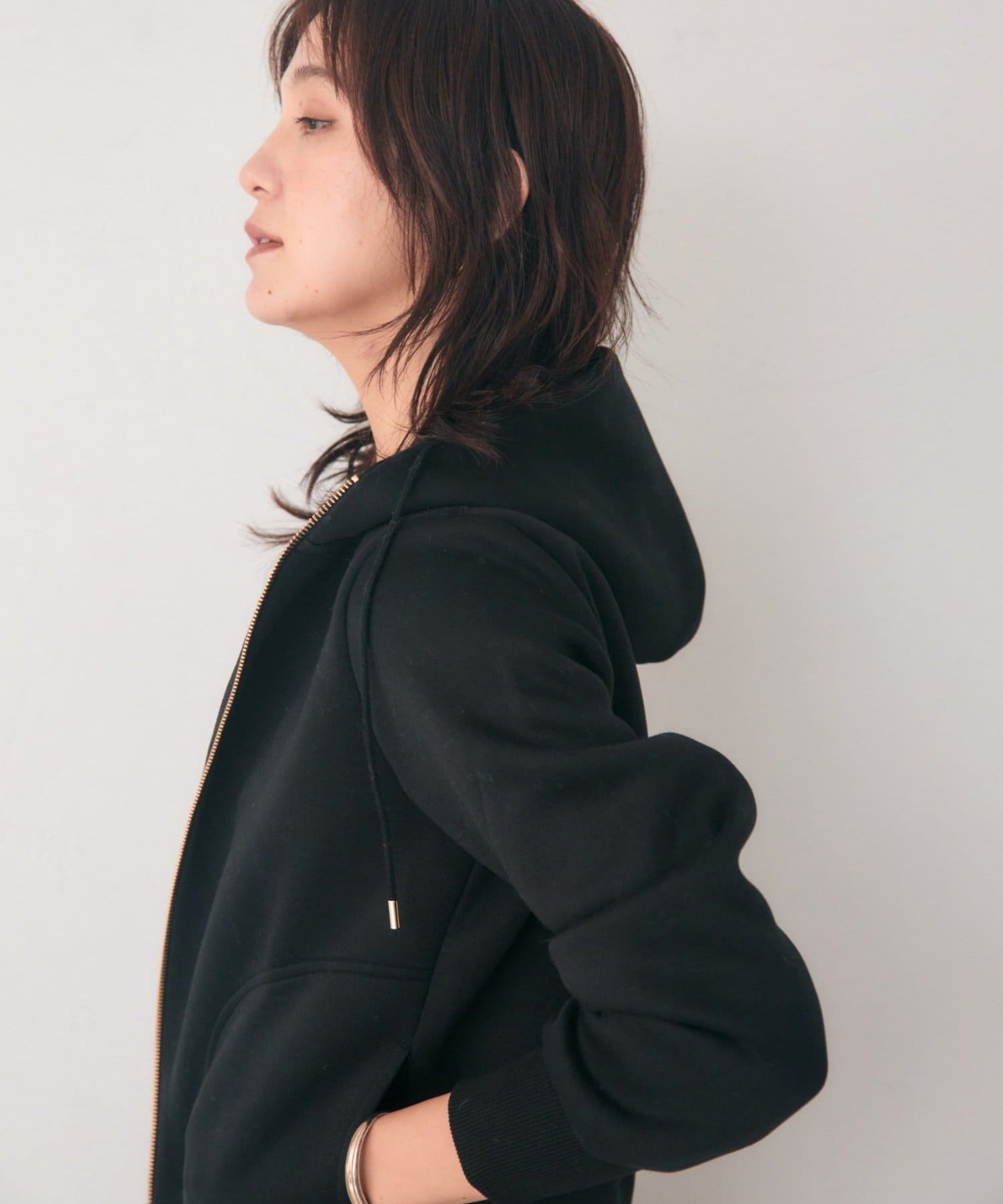 RIVE DROITE(リヴドロワ) 【WEB限定】スポンジダンボールZIPパーカーカットソー