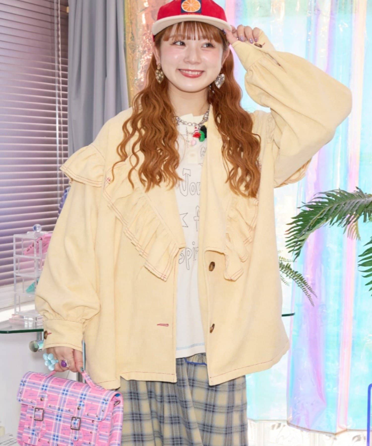 CIAOPANIC TYPY(チャオパニックティピー) 【HELLO.SANFRANCISCO】コーデュロイフリルビッグジャケット