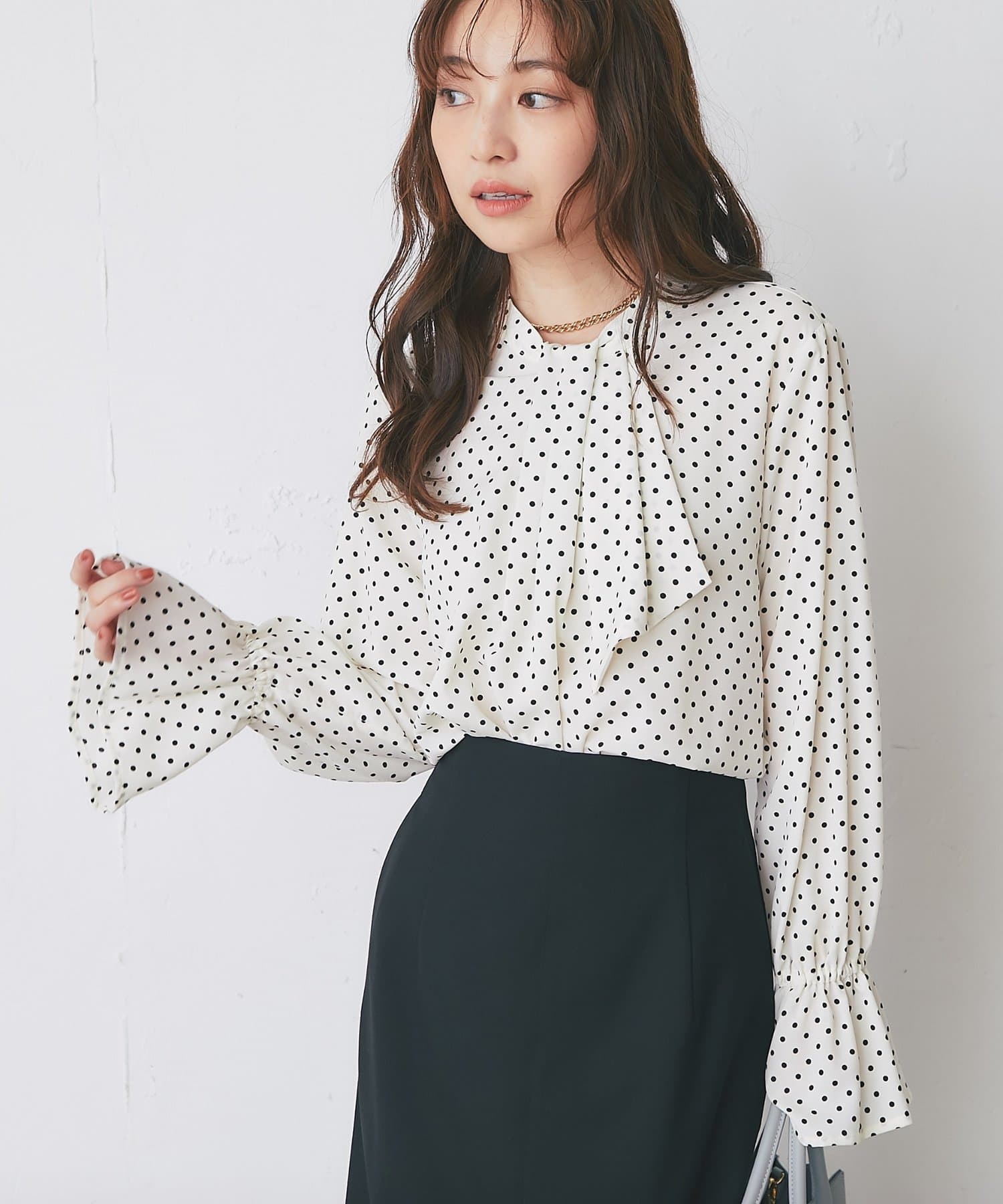 La boutique BonBon(ラブティックボンボン) ジョーゼットブラウス