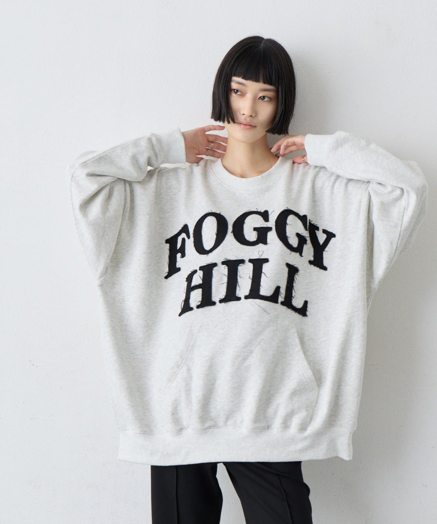 CIAOPANIC TYPY(チャオパニックティピー) 【UNISEX】オーバーサイズダメージロゴ裏毛スウェット
