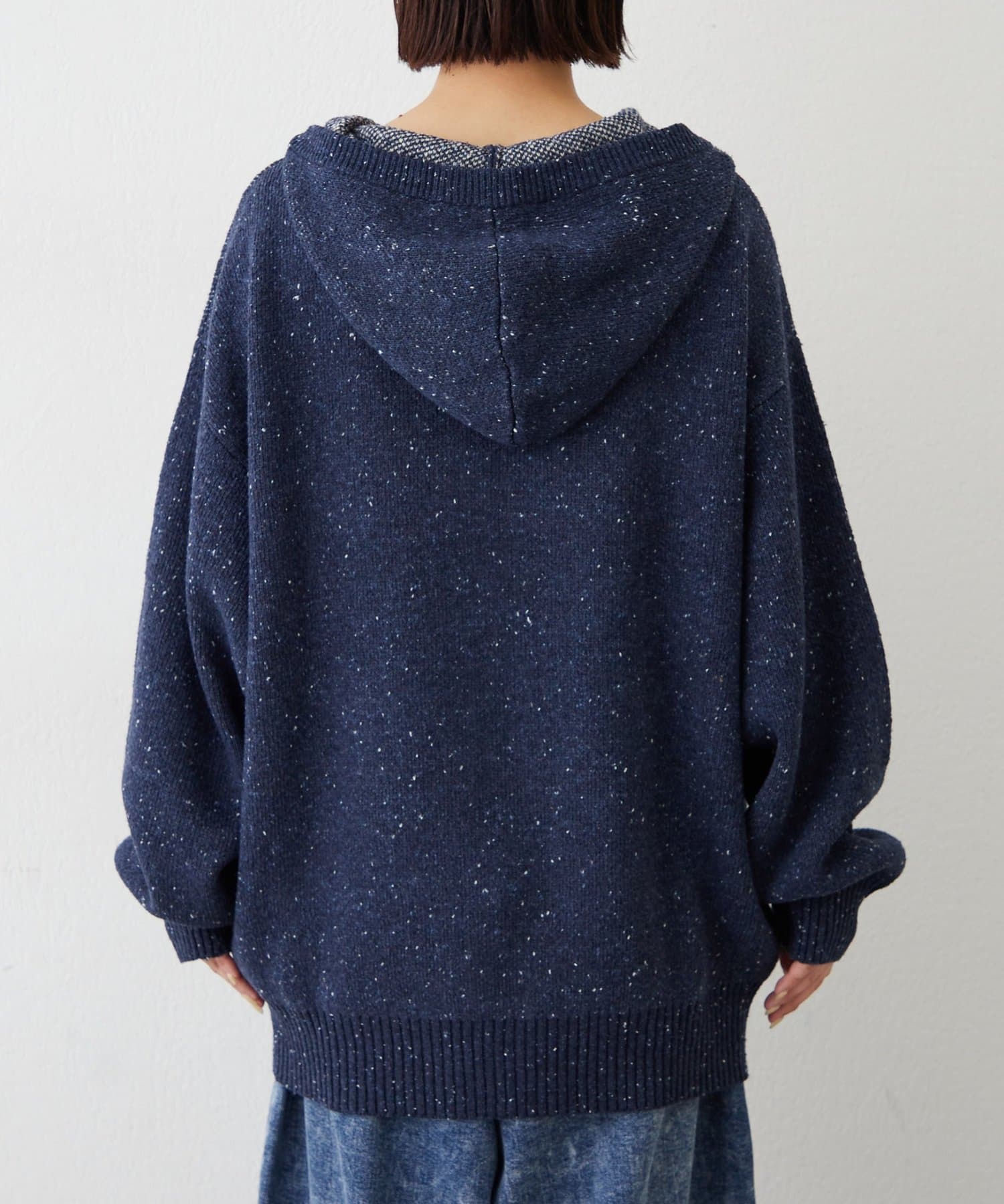 CIAOPANIC TYPY(チャオパニックティピー) ネップヤーンダブルジャガードニットジップパーカー【WEB限定カラーあり】