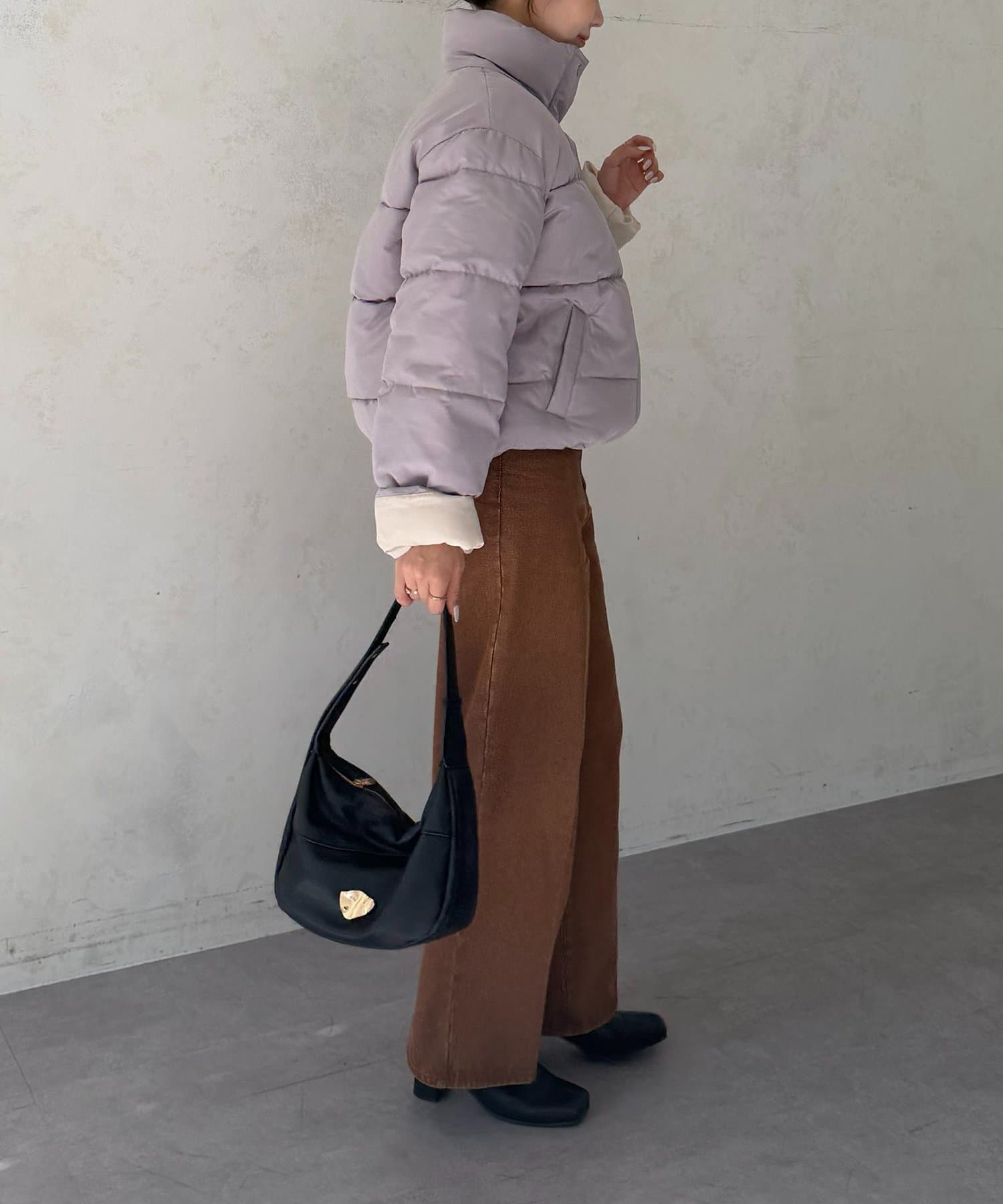 Thevon.(ゼヴォン) バイカラー中綿ブルゾン