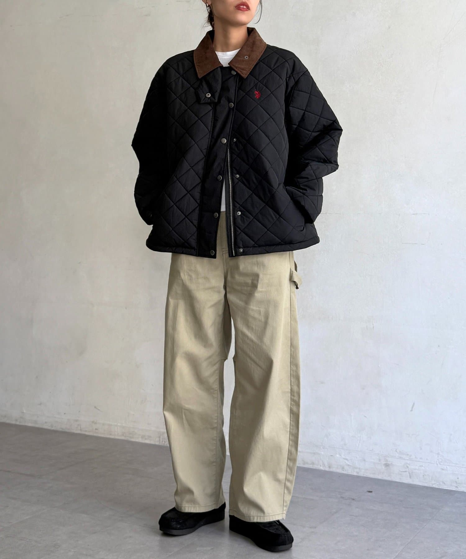 CPCM(シーピーシーエム) 【U.S. POLO ASSN. 】襟コーデュロイキルトジャケット