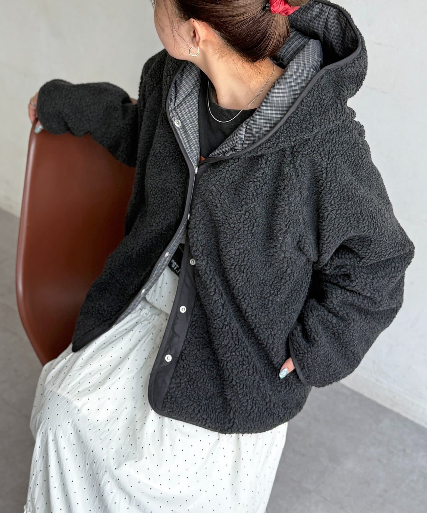 CPCM(シーピーシーエム) リバーシブルボアブルゾン