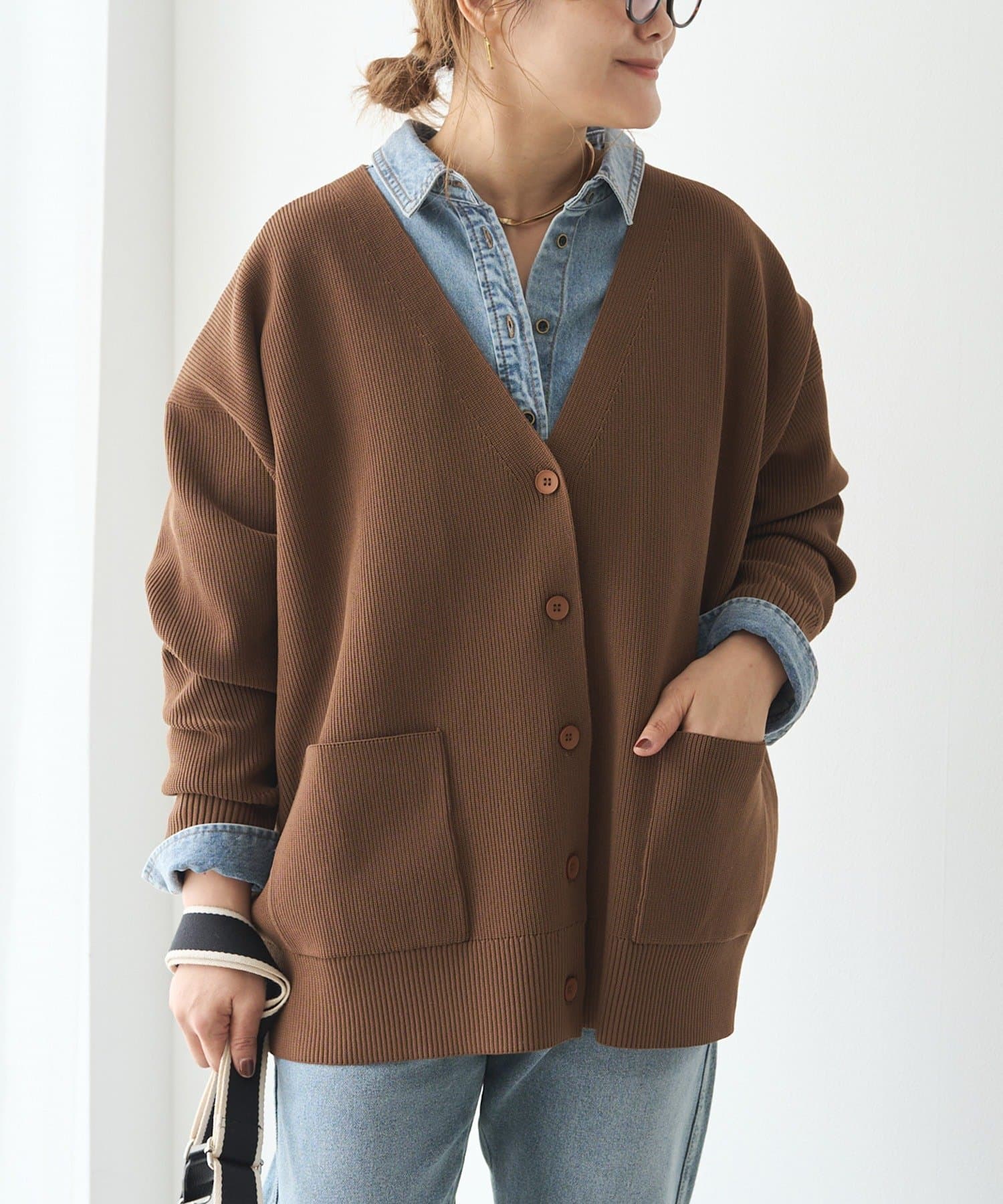 PUAL CE CIN(ピュアルセシン) 【WEB限定/Du noir】スポンディッシュBIGカーディガン