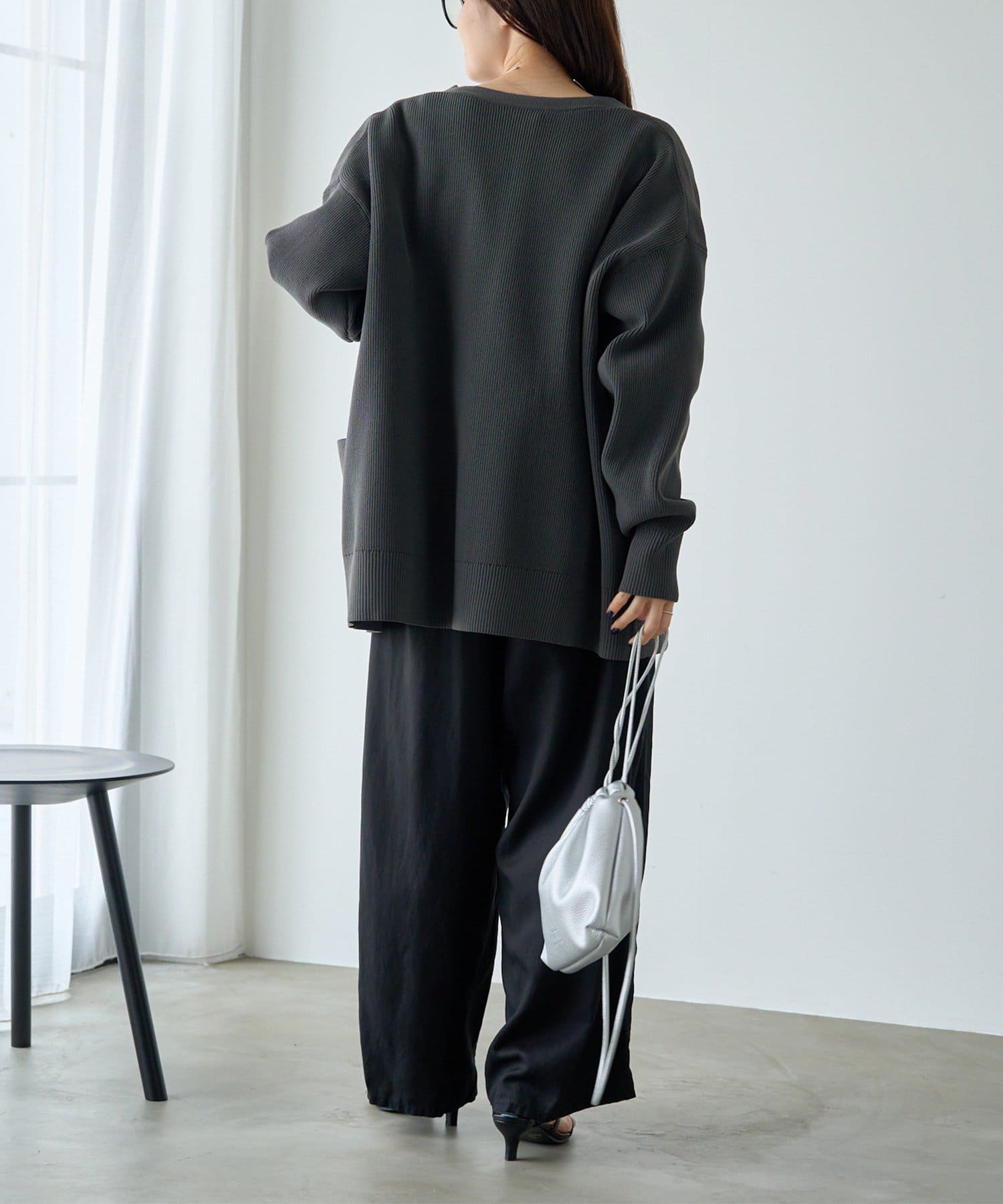 PUAL CE CIN(ピュアルセシン) 【WEB限定/Du noir】スポンディッシュBIGカーディガン