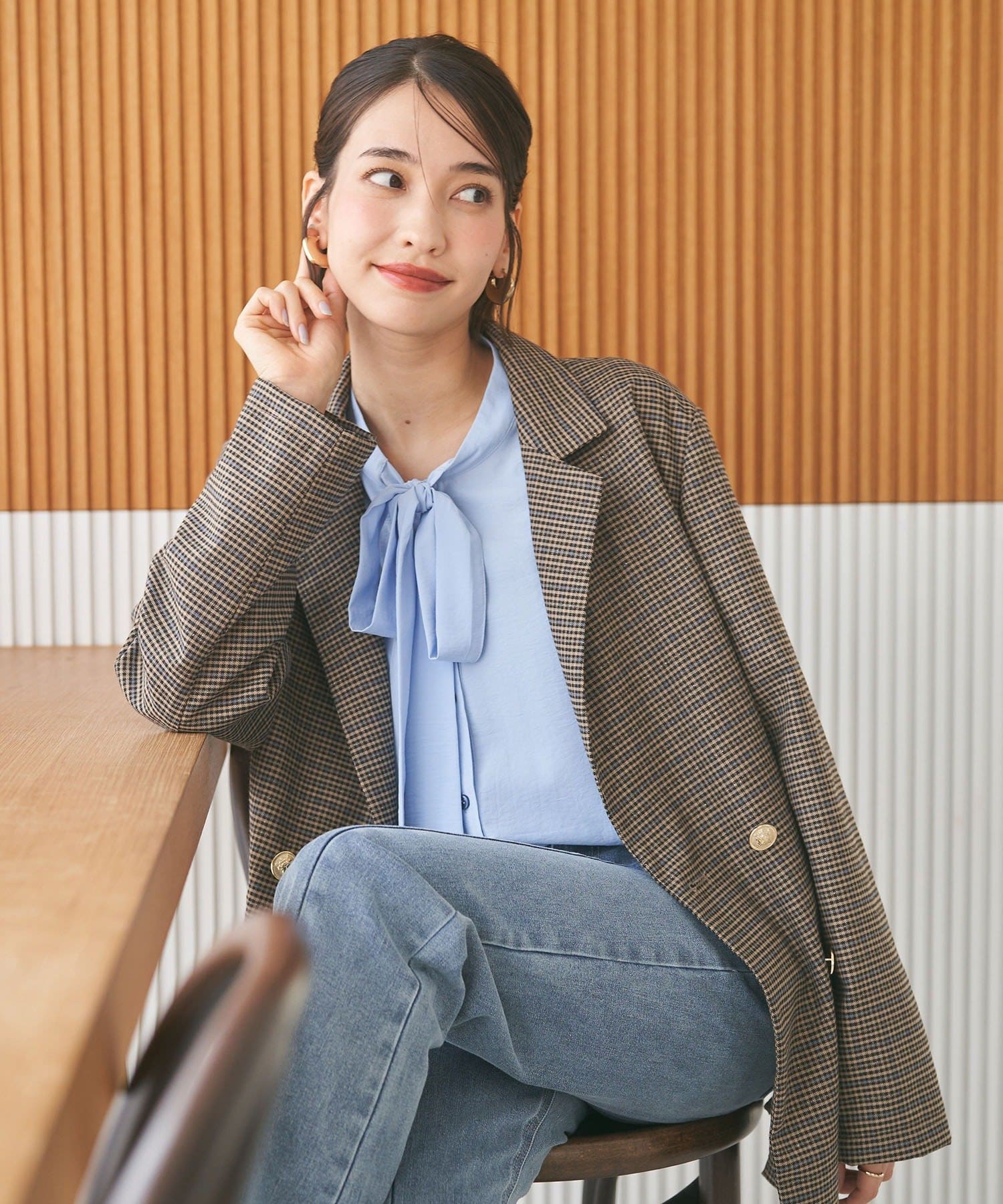 Remind me and forever(リマインドミーアンドフォーエバー) 【SETUP対応】オンオフ万能 金ボタンテーラージャケット