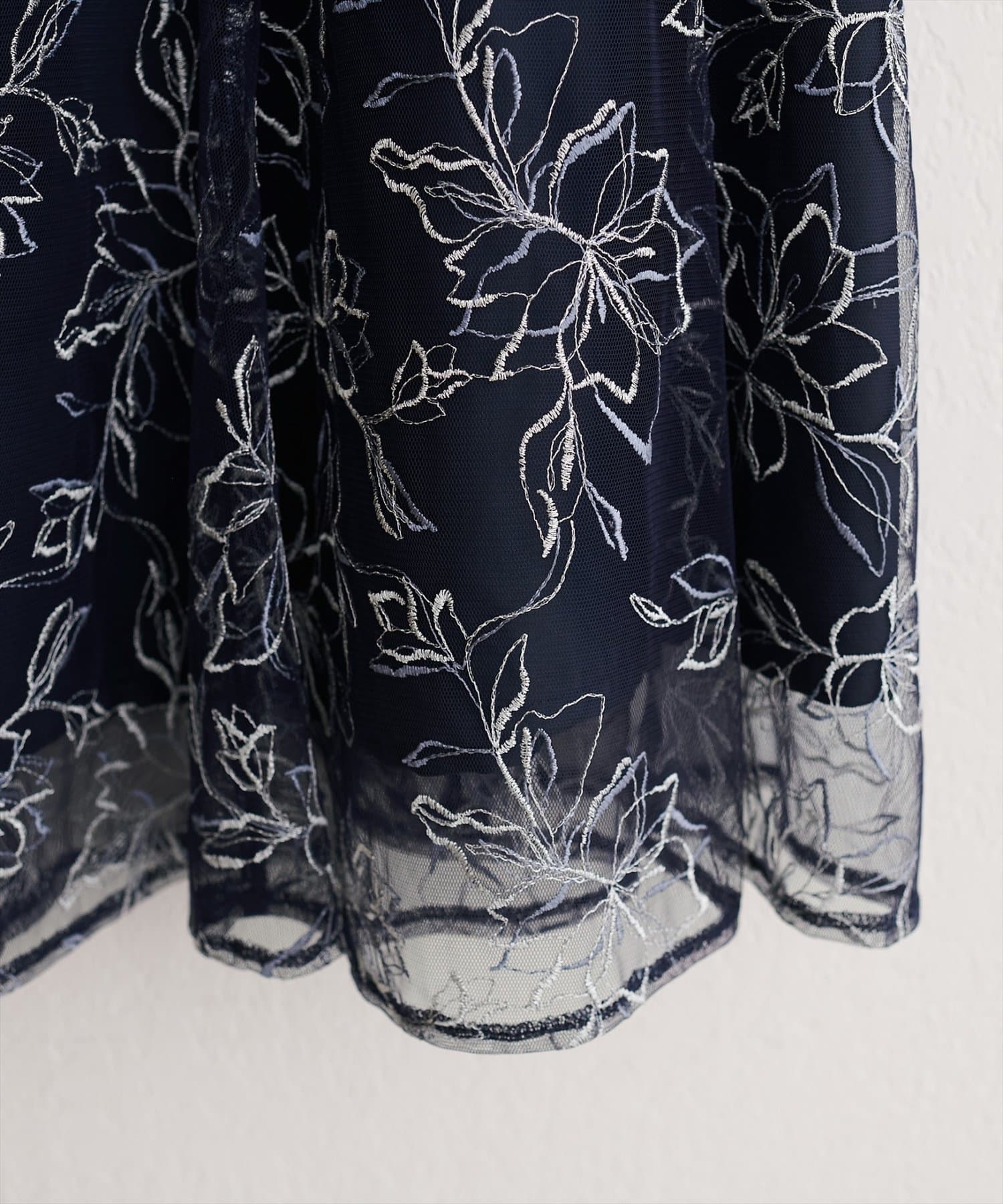 natural couture(ナチュラルクチュール) チュール刺繍マーメイドスカート