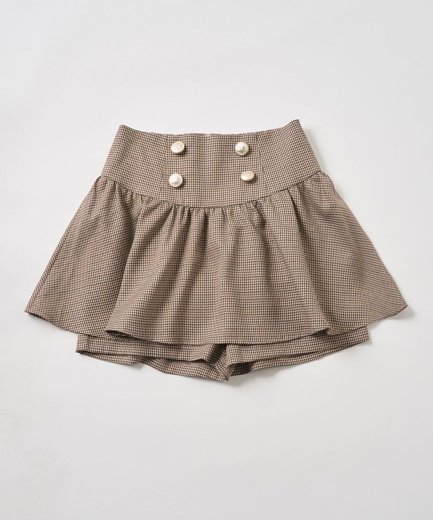 OLIVE des OLIVE(オリーブ デ オリーブ) 【Premium order】ウエストボタンフレアスカート