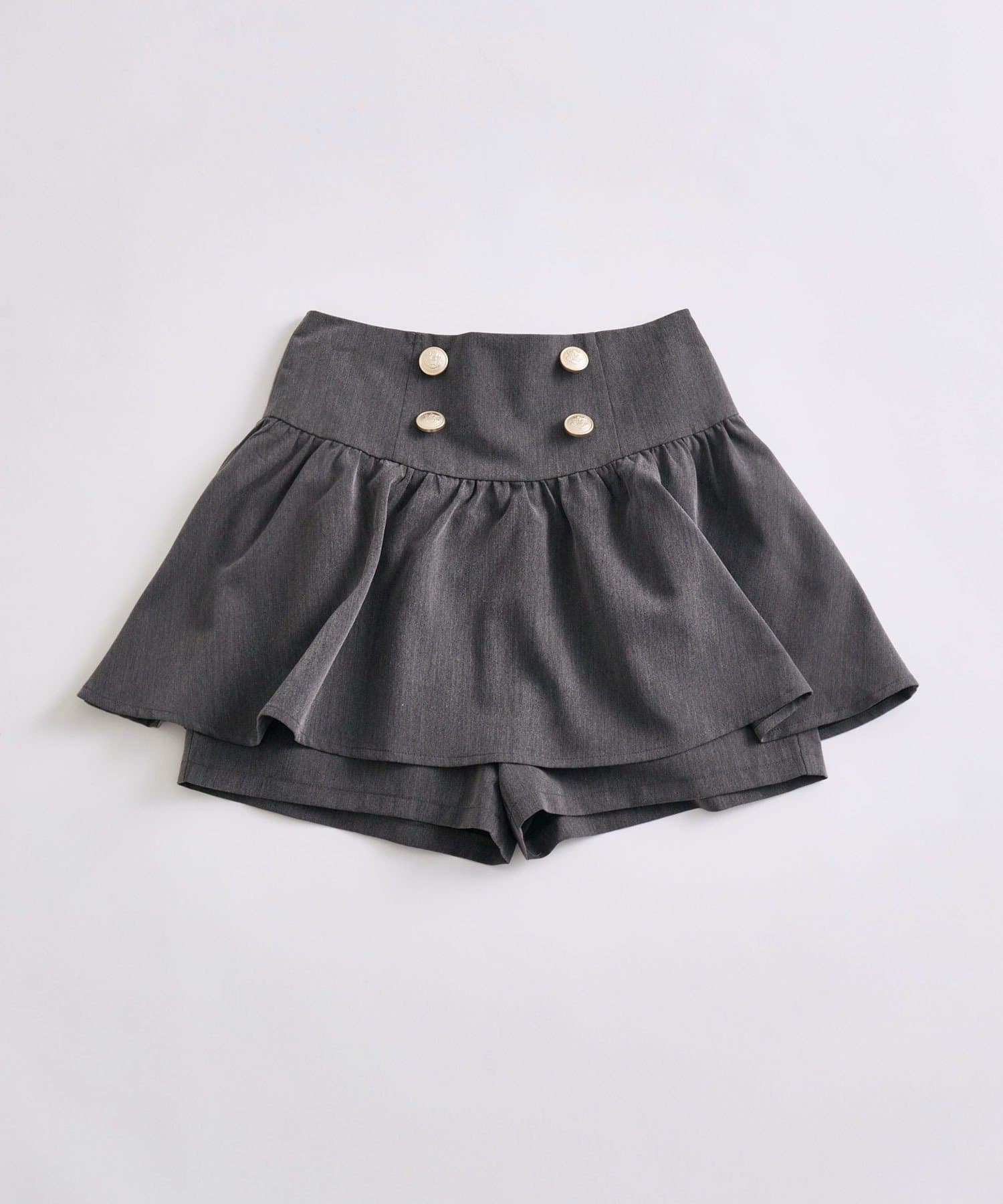 OLIVE des OLIVE(オリーブ デ オリーブ) 【Premium order】ウエストボタンフレアスカート